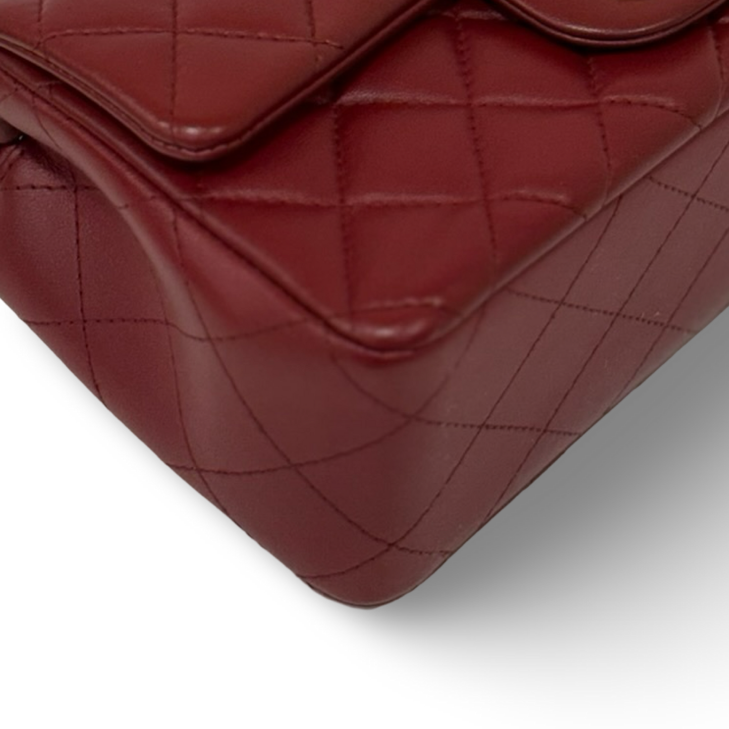 Chanel Quilted Lambskin Mini Flap Bag - GHW / Maroon