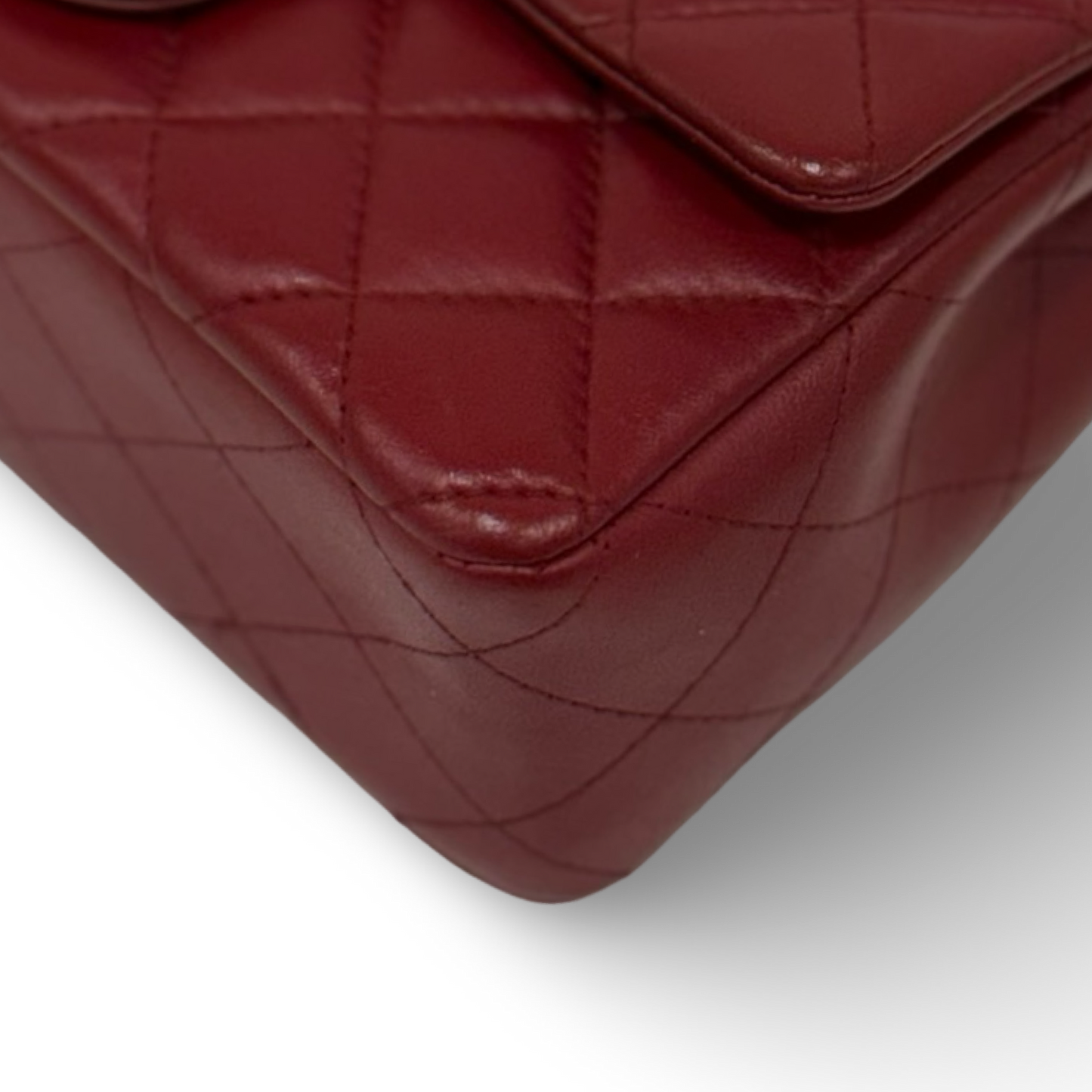 Chanel Quilted Lambskin Mini Flap Bag - GHW / Maroon