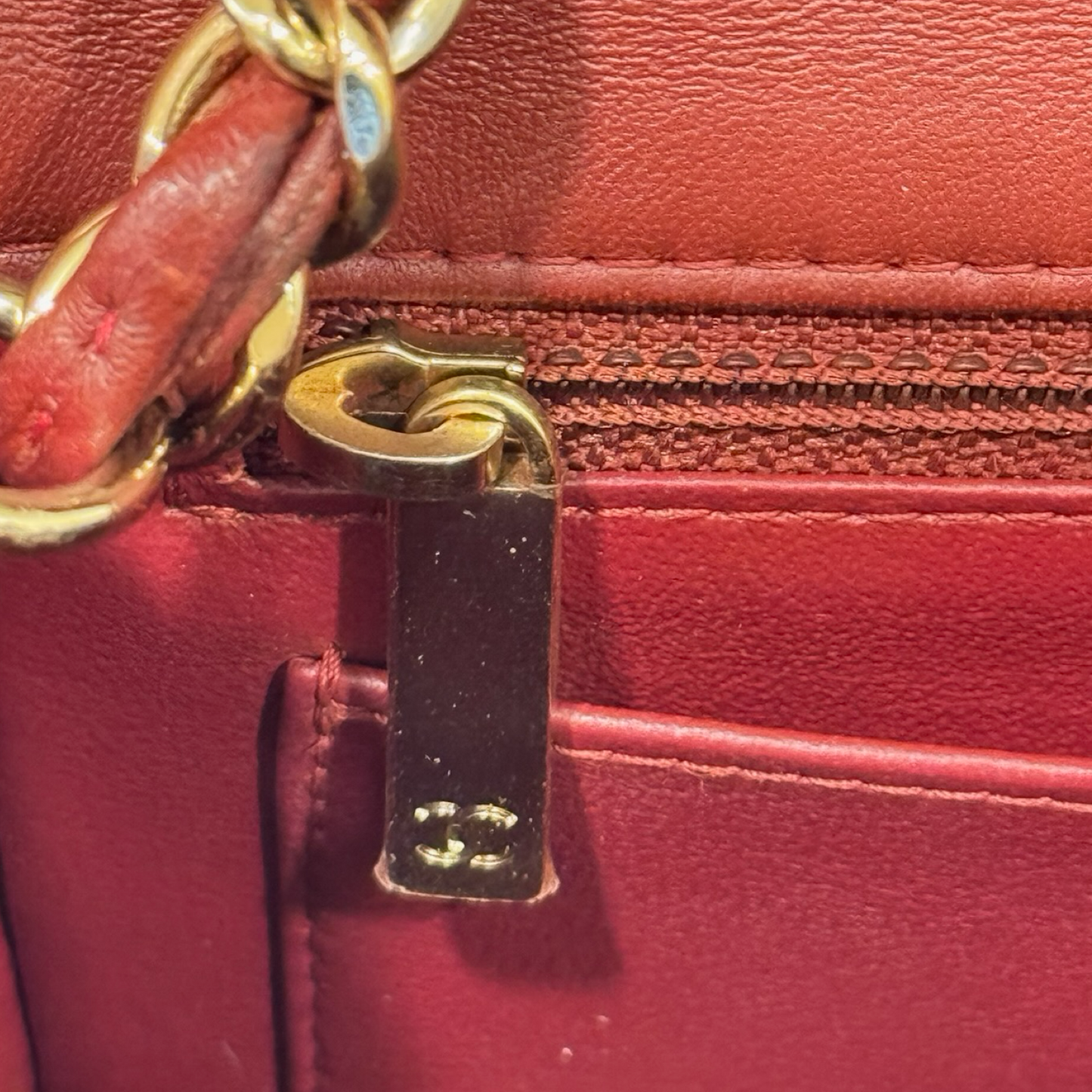 Chanel Quilted Lambskin Mini Flap Bag - GHW / Maroon