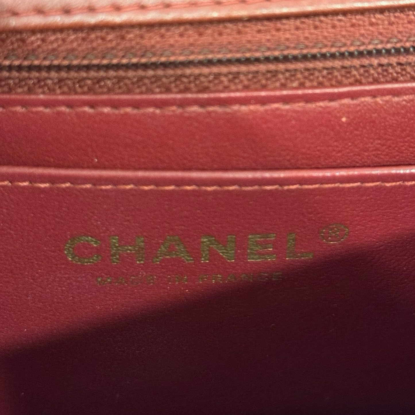 Chanel Quilted Lambskin Mini Flap Bag - GHW / Maroon