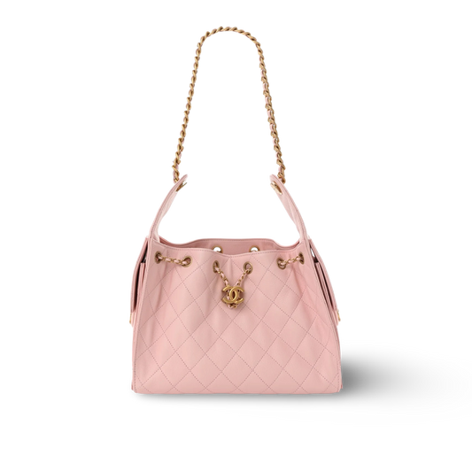 Chanel Quilted Caviar Small 25 Bag - GHW / Pink