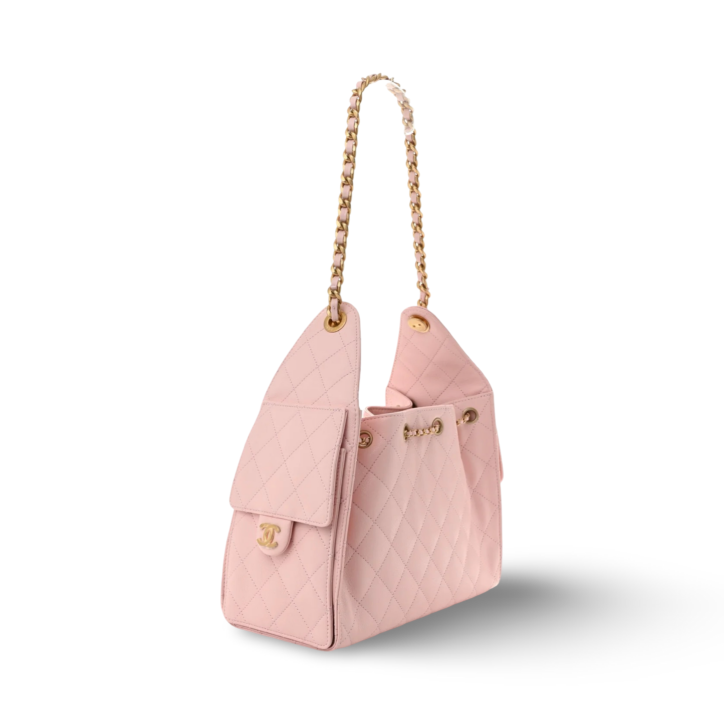 Chanel Quilted Caviar Small 25 Bag - GHW / Pink