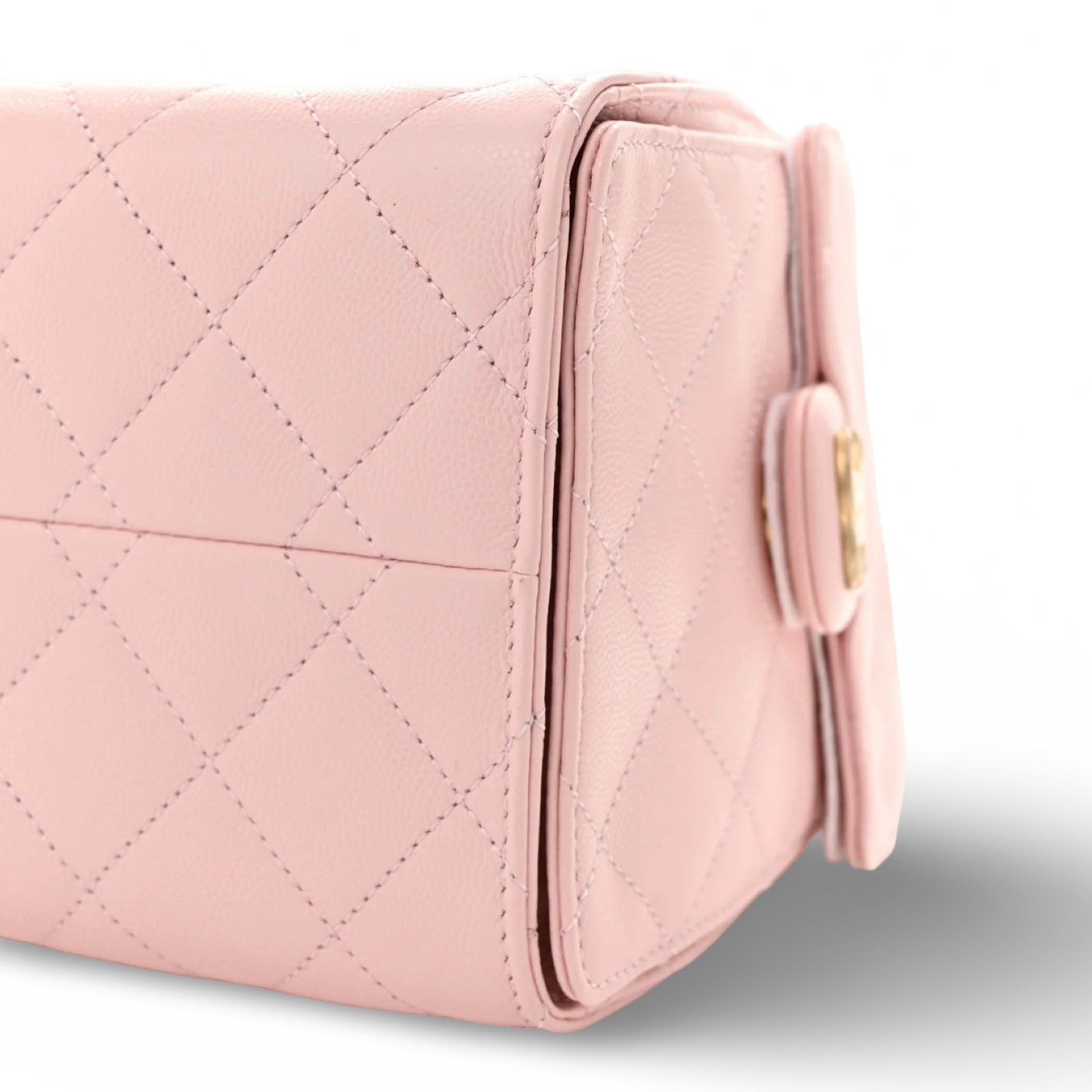 Chanel Quilted Caviar Small 25 Bag - GHW / Pink