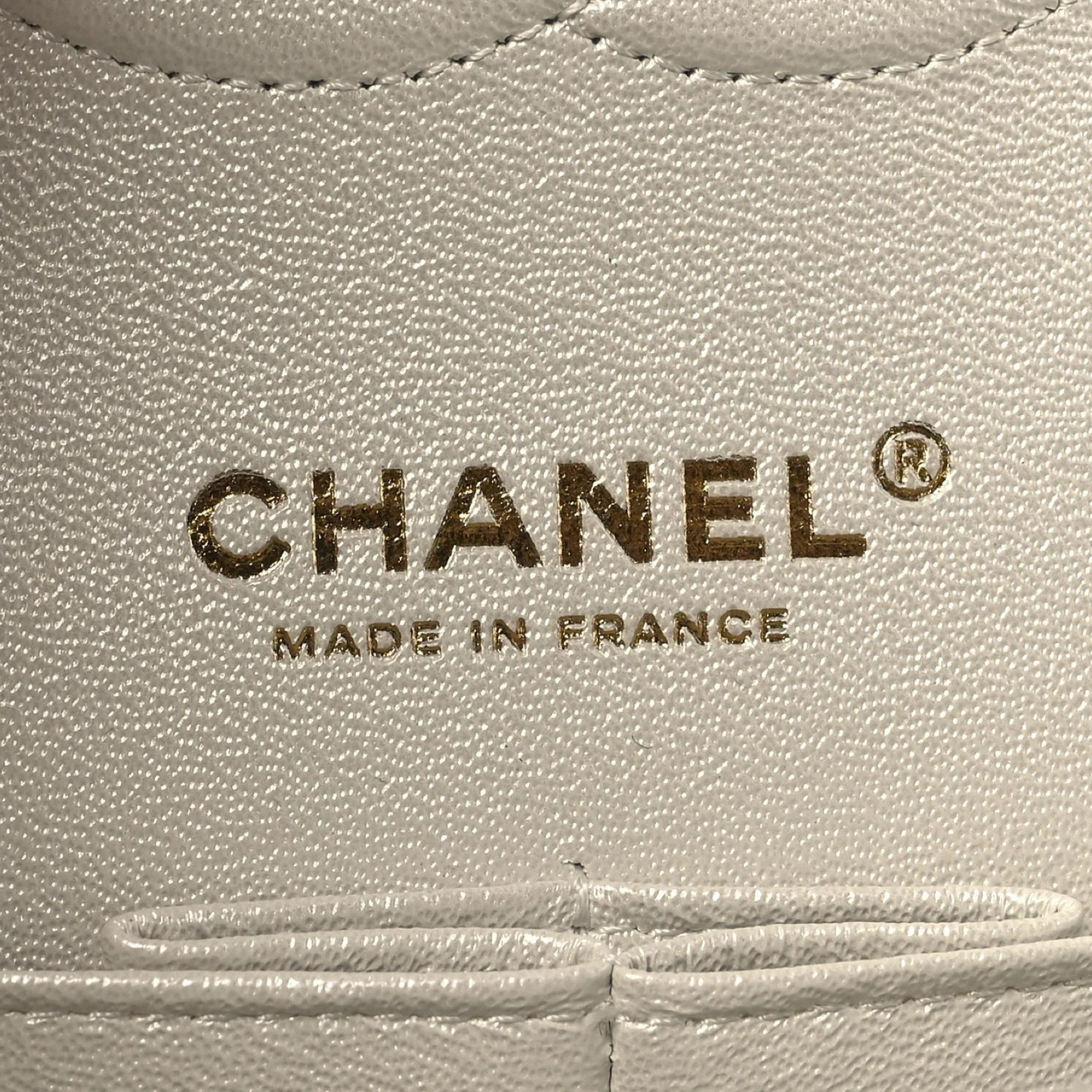 Chanel Quilted Calfskin Medium Iridescent Double Flap - SHW / Ivory