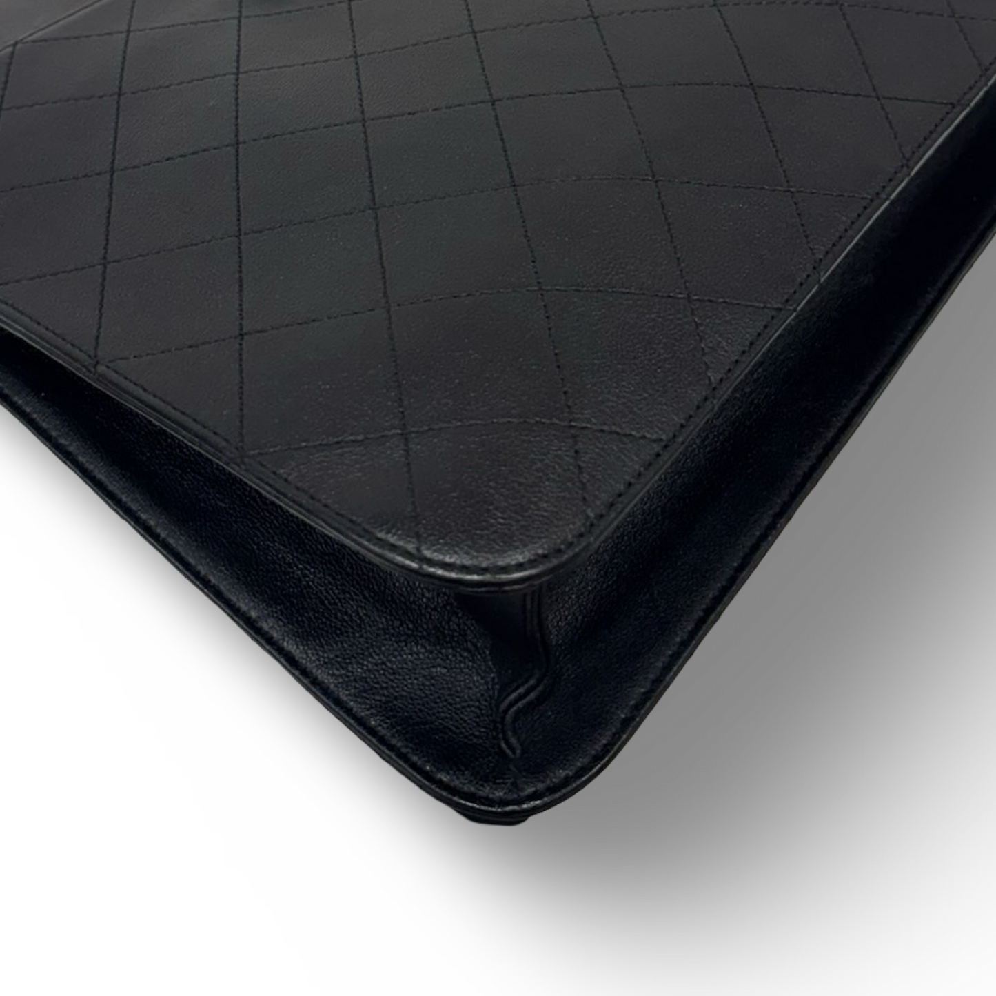 Chanel Quilted Lambskin CC Front Chain Pocket Tote - GHW / Black