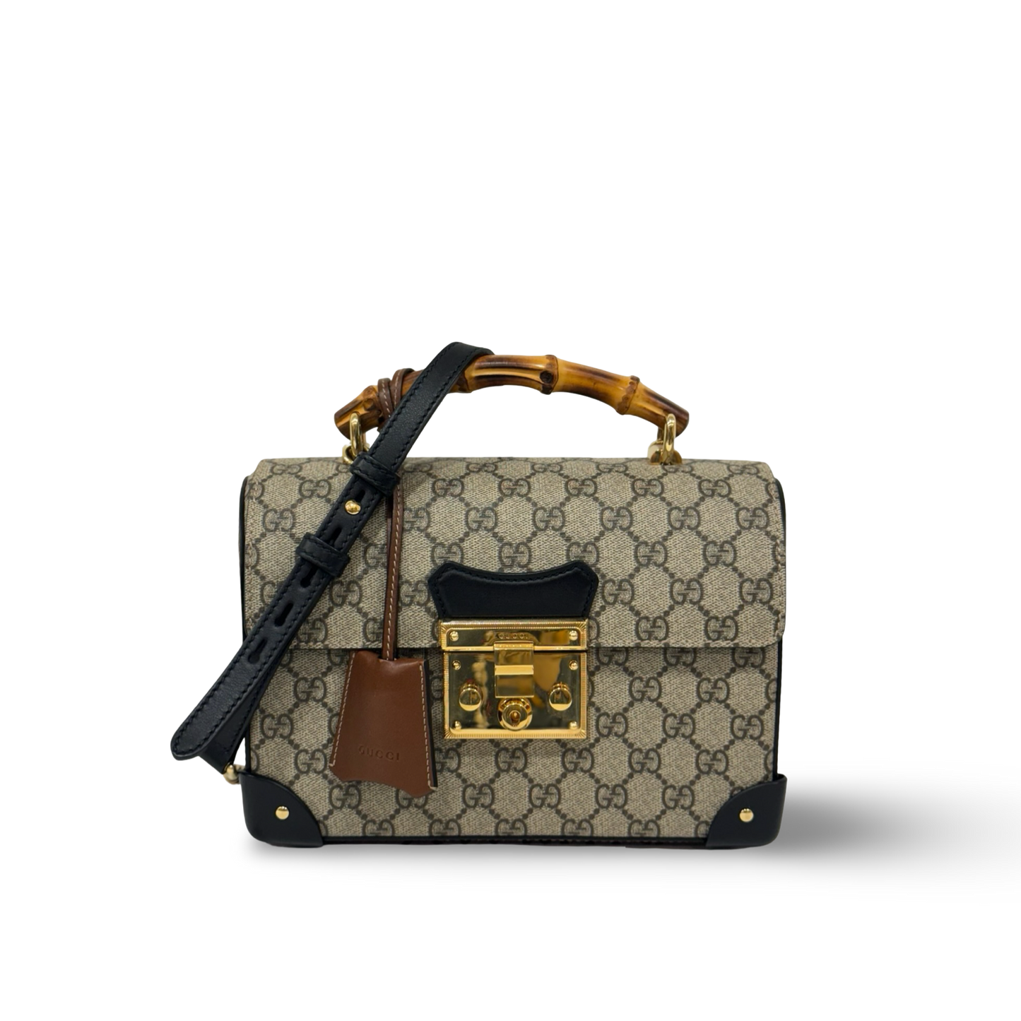 Gucci Padlock GG Small Bamboo Shoulder Bag - GHW / Brown