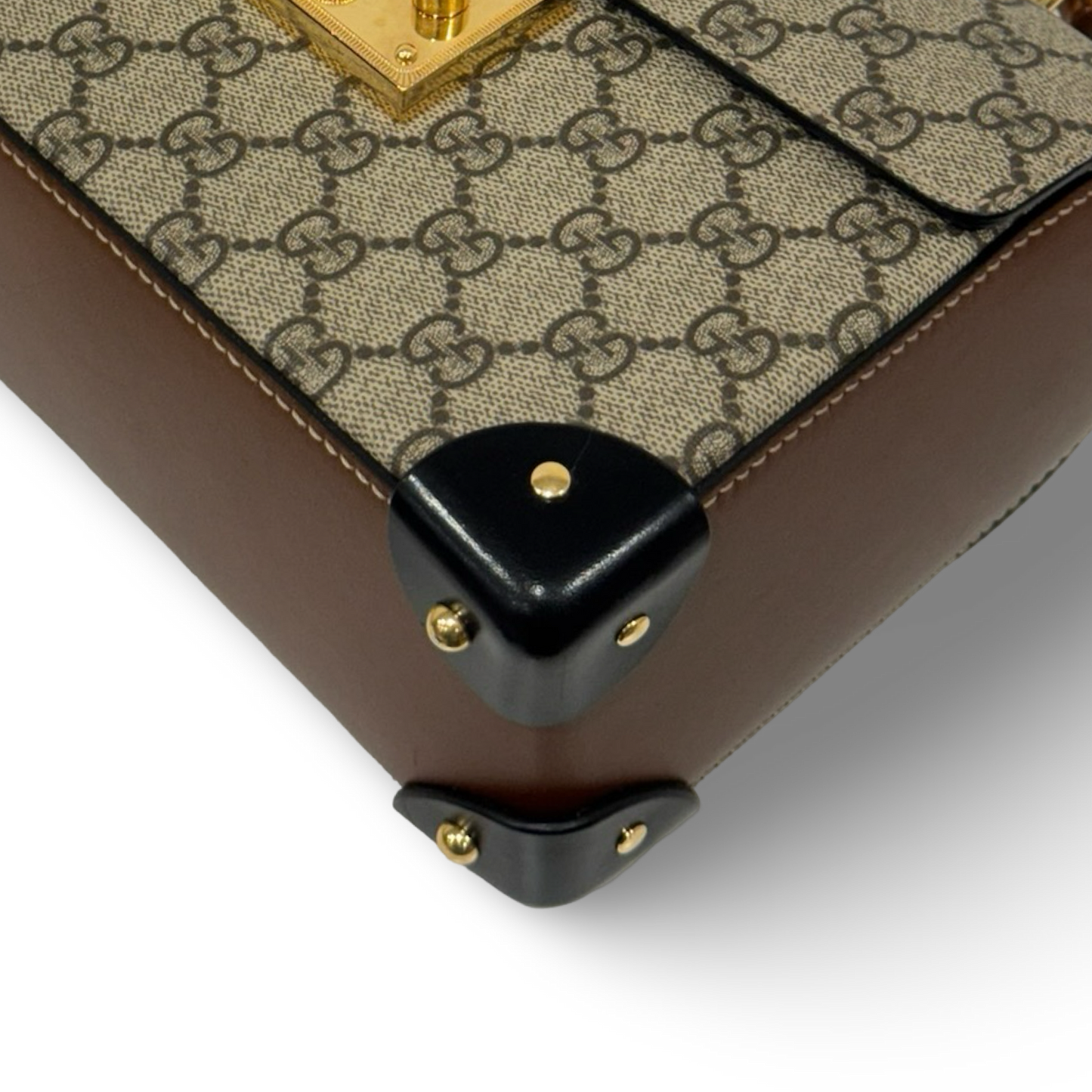 Gucci Padlock GG Small Bamboo Shoulder Bag - GHW / Brown