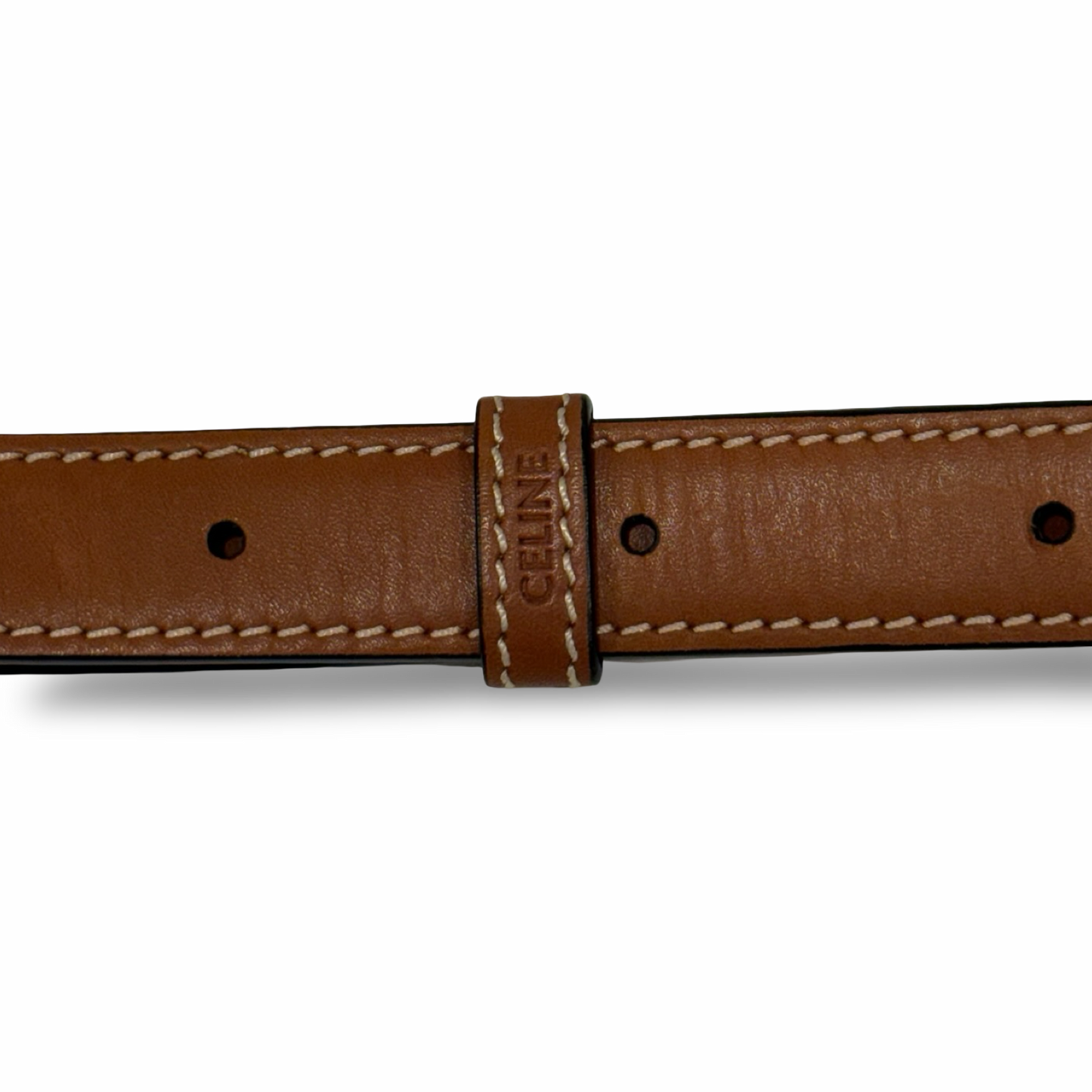 Celine Calfskin Classique Teen Triomphe Bag - GHW / Brown