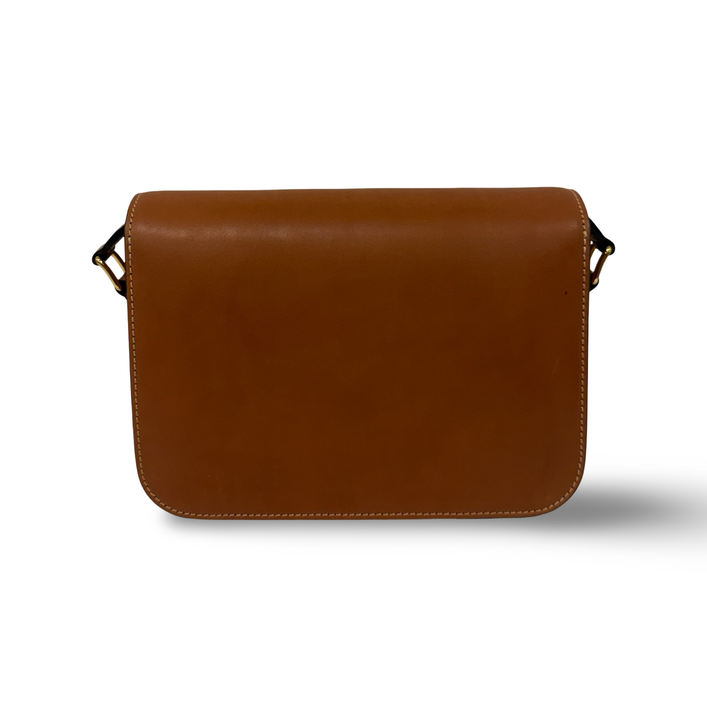 Celine Calfskin Classique Teen Triomphe Bag - GHW / Brown