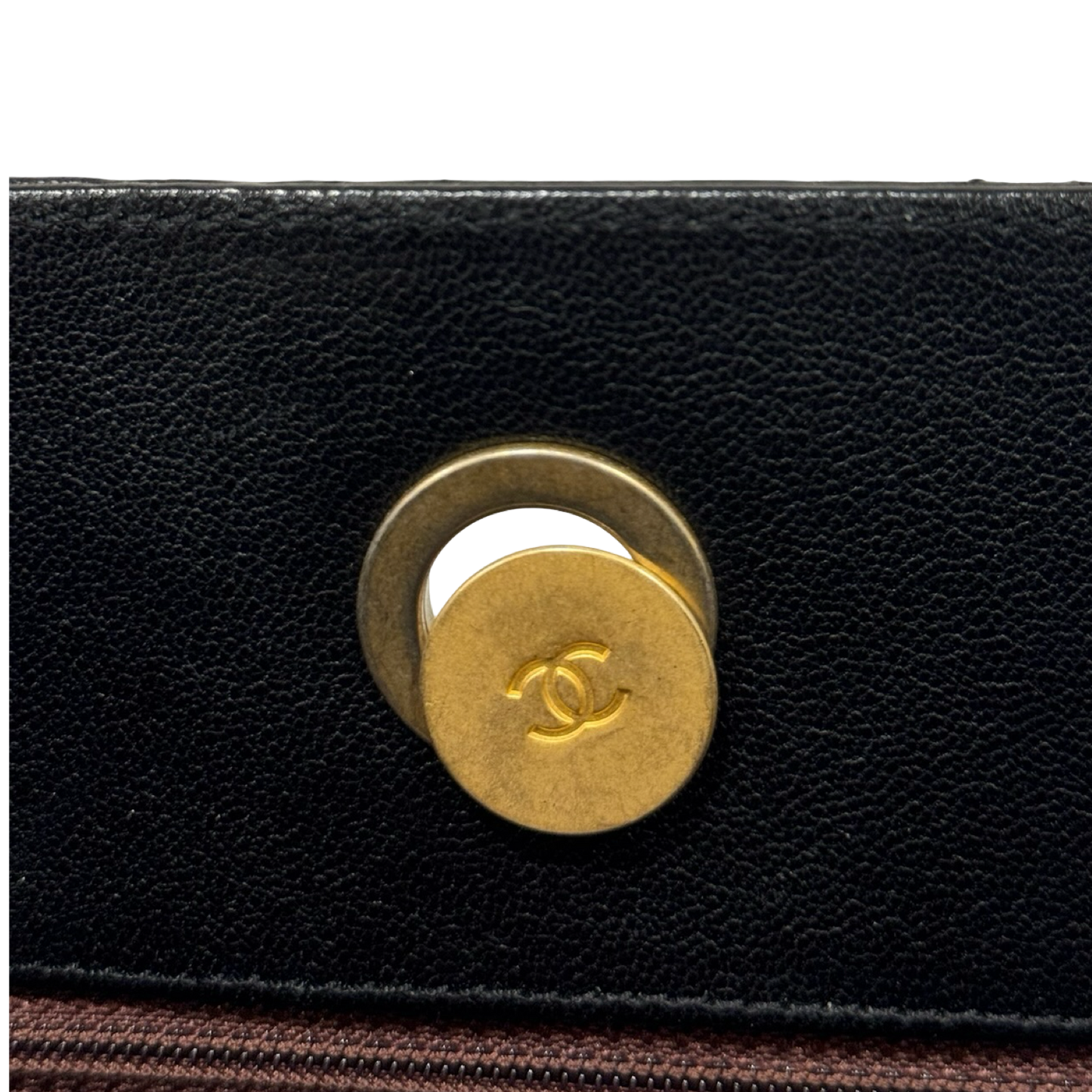 Chanel Quilted Lambskin CC Front Chain Pocket Tote - GHW / Black