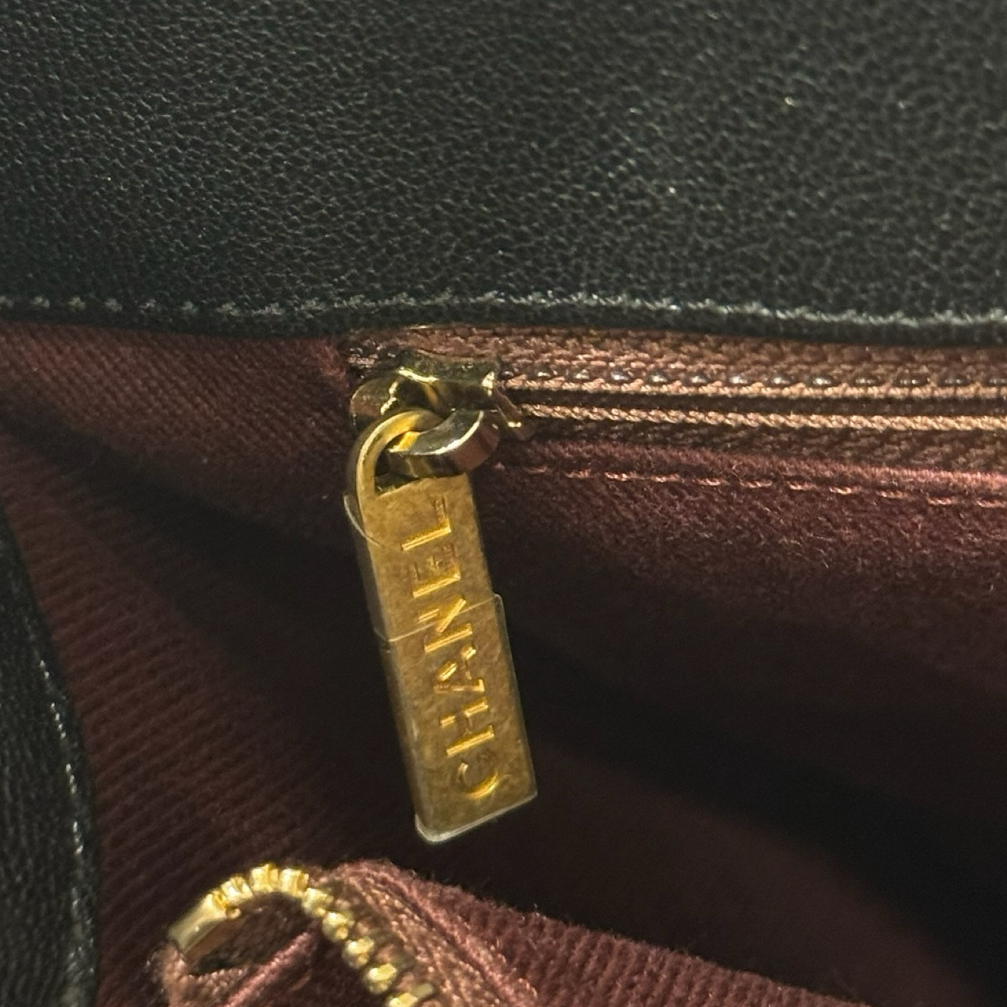 Chanel Quilted Lambskin CC Front Chain Pocket Tote - GHW / Black