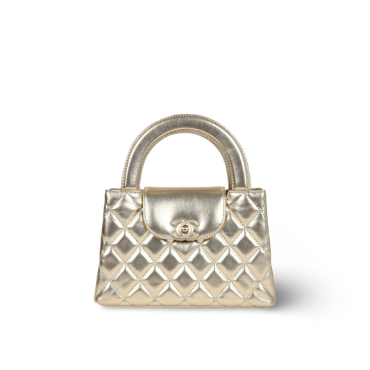 Chanel Quilted Calfskin Nano Kelly Bag - GHW / Gold