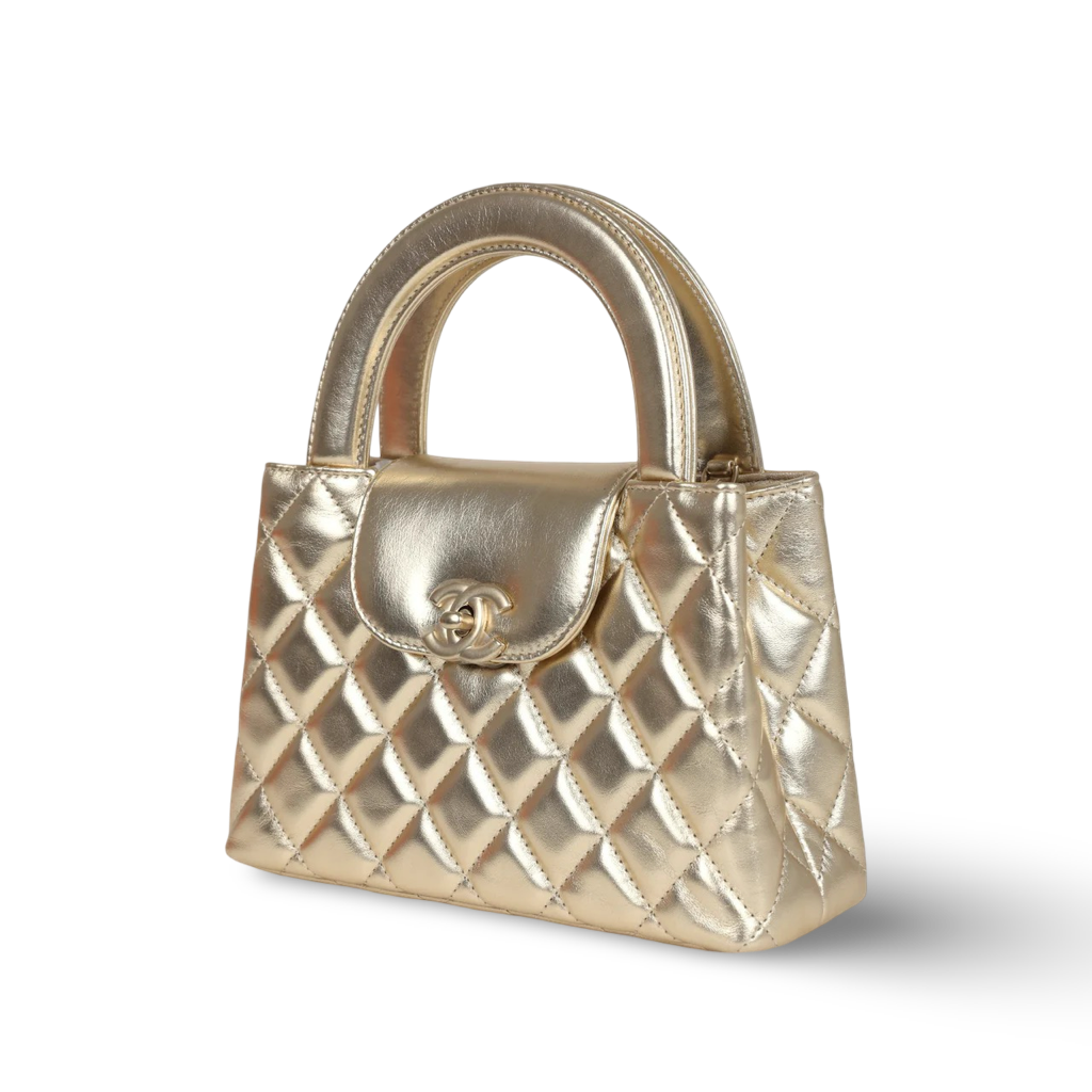 Chanel Quilted Calfskin Nano Kelly Bag - GHW / Gold