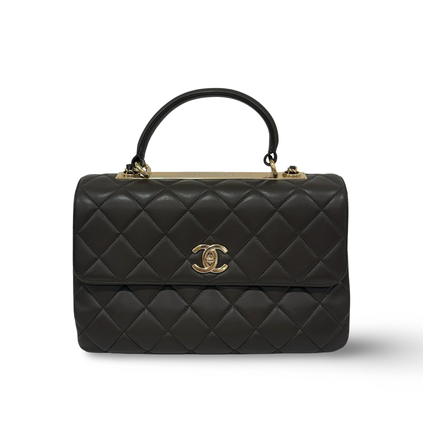 Chanel Quilted Lambskin Medium Trendy Bag - GHW / Olive Green