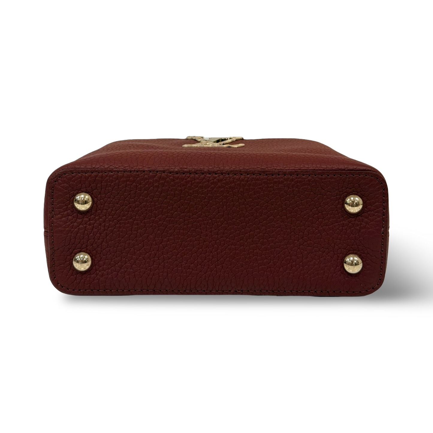 Louis Vuitton Python Mini Capucines Bag - GHW / Burgundy