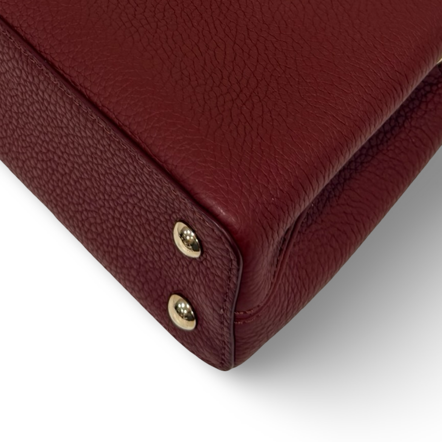 Louis Vuitton Python Mini Capucines Bag - GHW / Burgundy