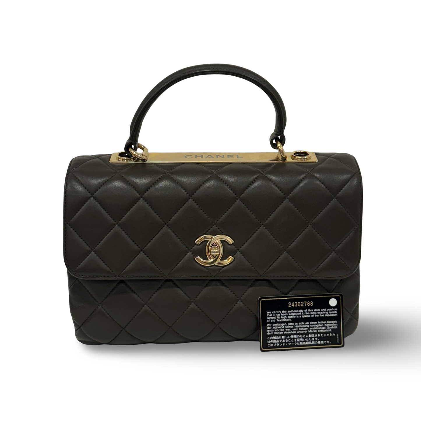 Chanel Quilted Lambskin Medium Trendy Bag - GHW / Olive Green