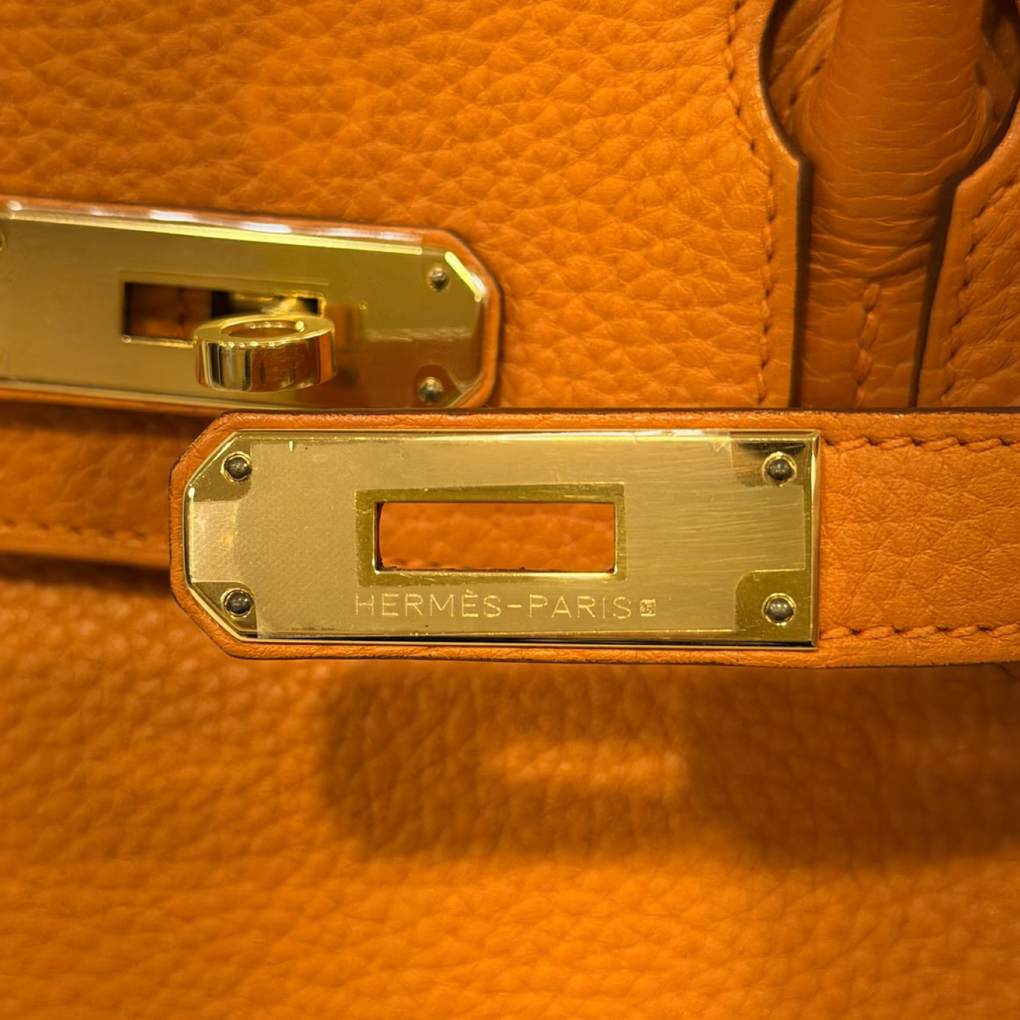 Hermes Togo 30 Birkin - GHW / Orange