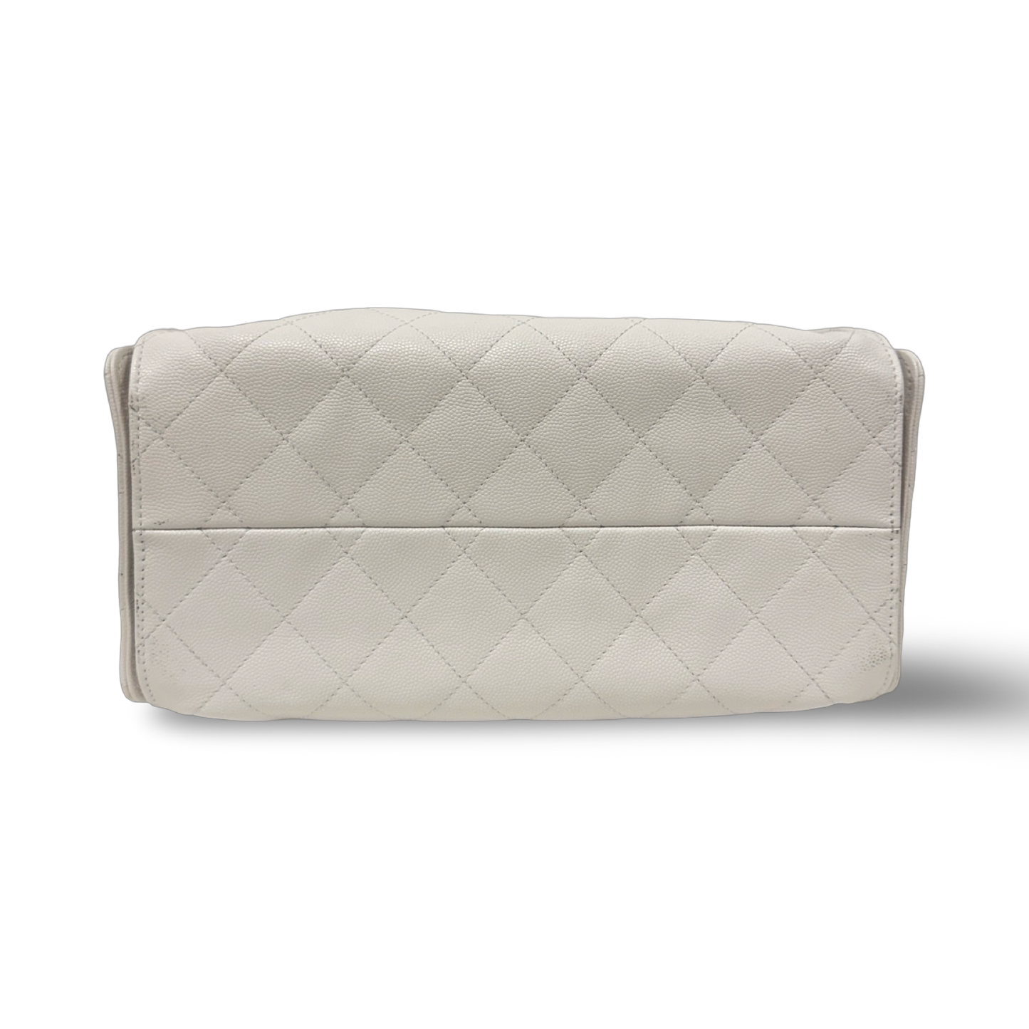 Chanel Quilted Caviar Small 25 Bag - GHW / Cream White