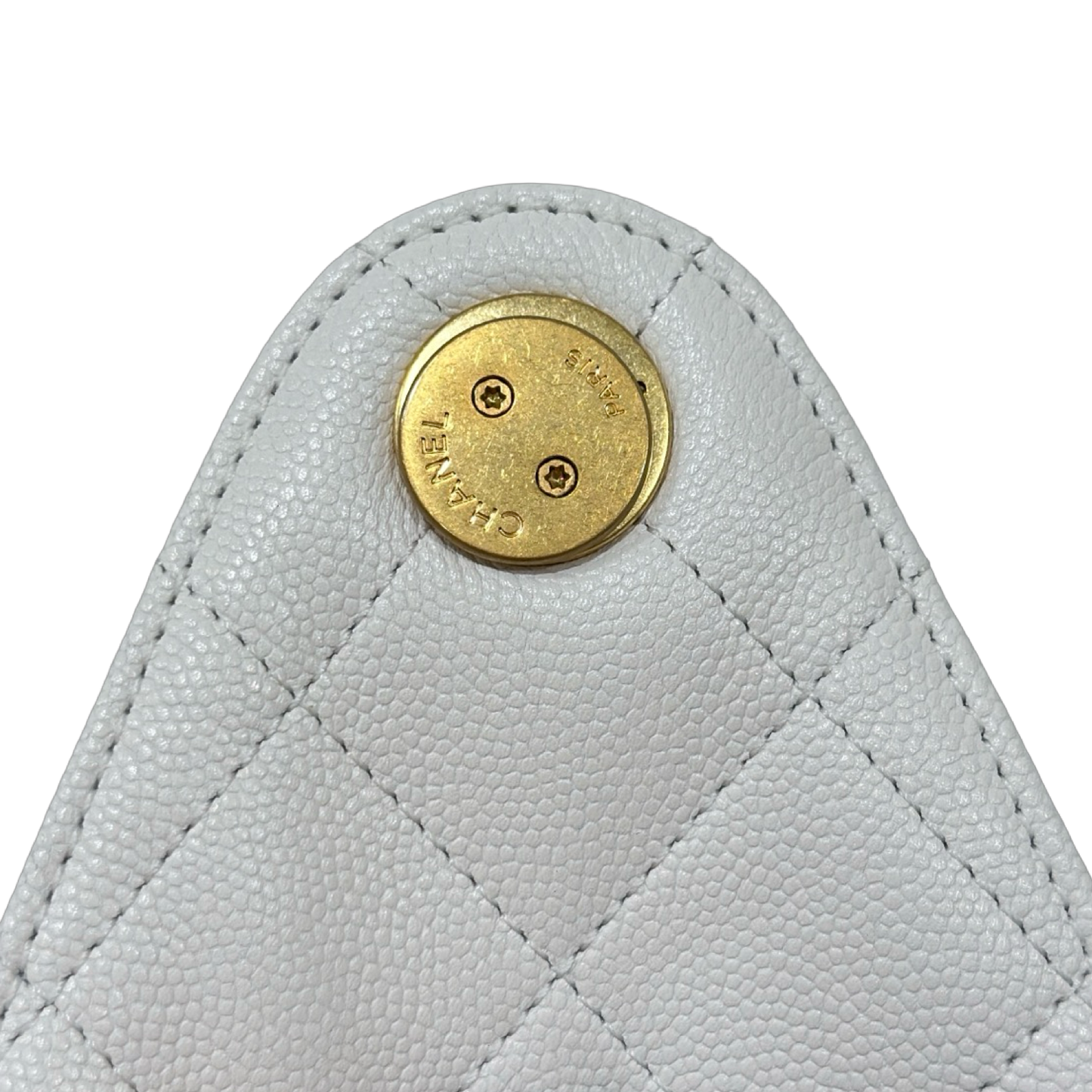 Chanel Quilted Caviar Small 25 Bag - GHW / Cream White