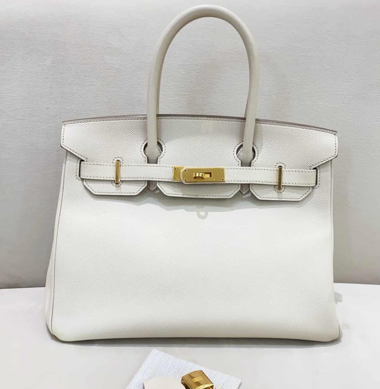 Hermes Epson Birkin 30 Bag - GHW / White