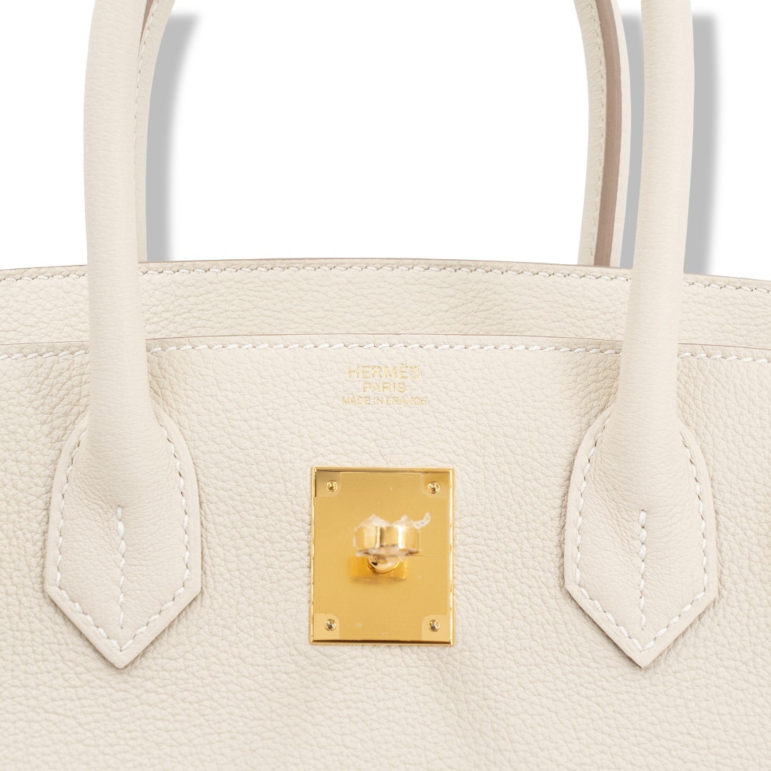 Hermes Togo Birkin 30 Bag - GHW / Craie