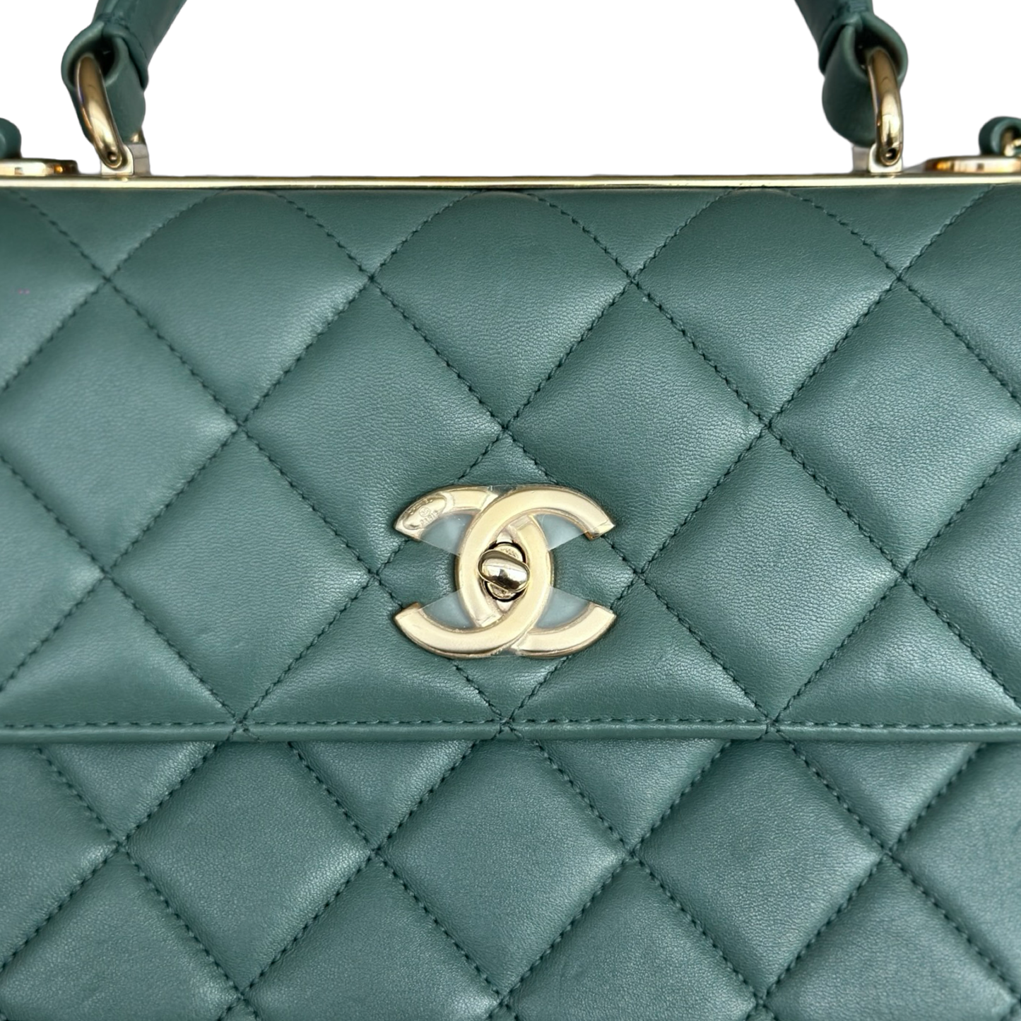 Chanel Classic Lambskin Small Treny CC Flap - GHW / Lake Blue