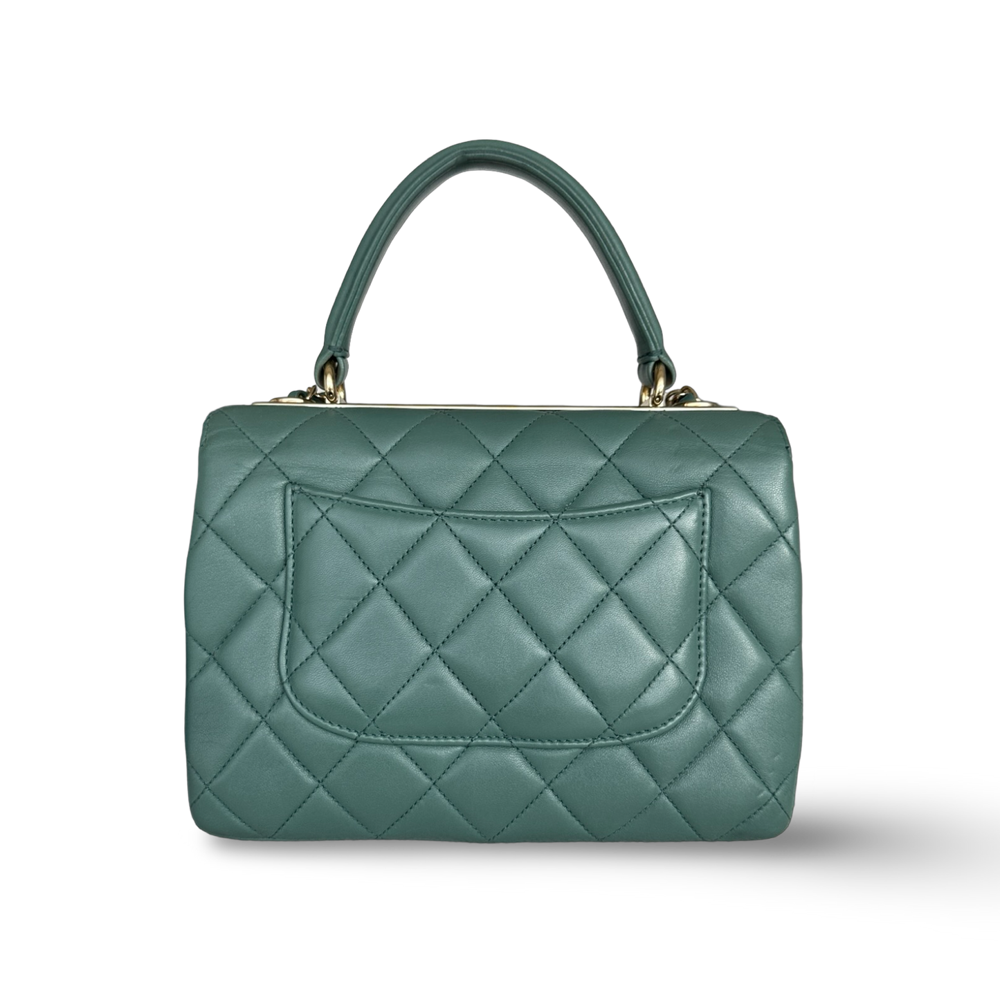 Chanel Classic Lambskin Small Treny CC Flap - GHW / Lake Blue