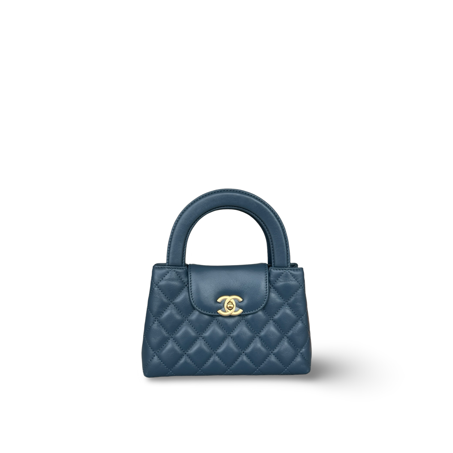 Chanel Shiny Lambskin Small Kelly Bag - GHW / Ash Blue