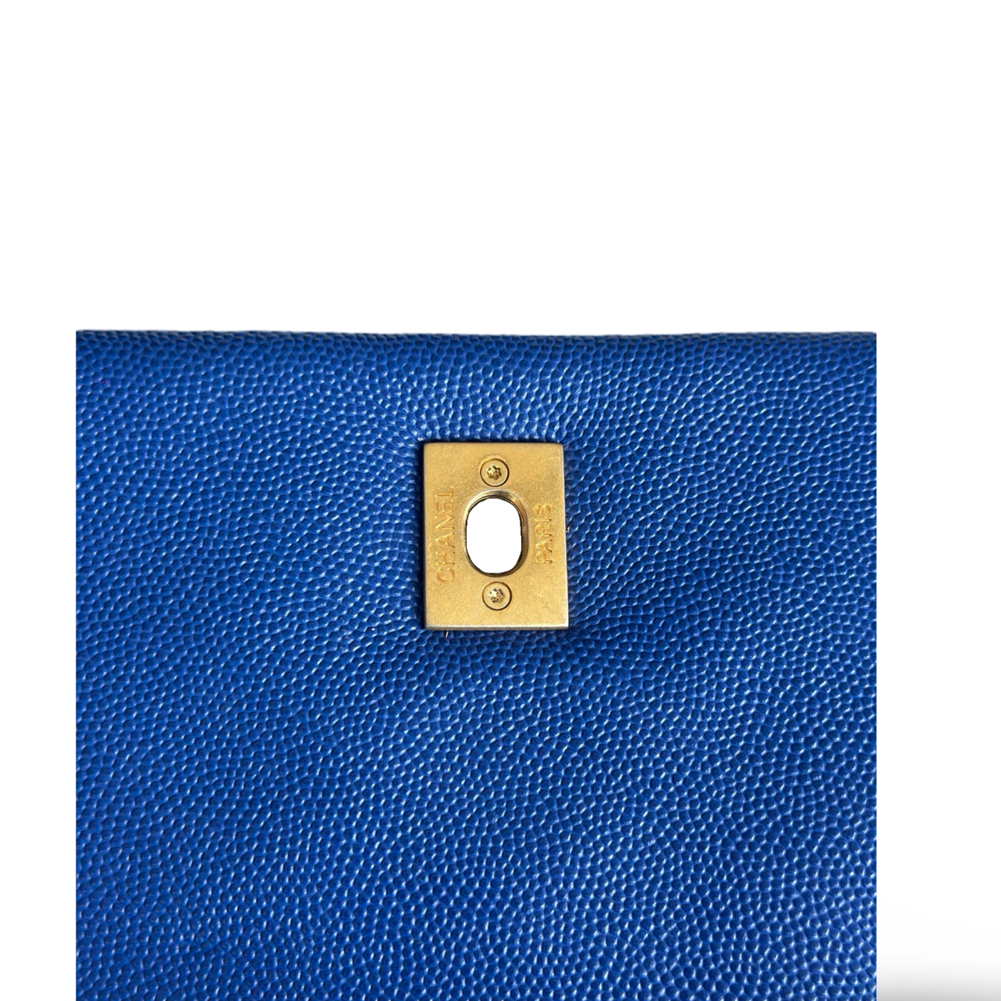 Chanel Classic Caviar Medium Coco Handle - GHW / Royal Blue