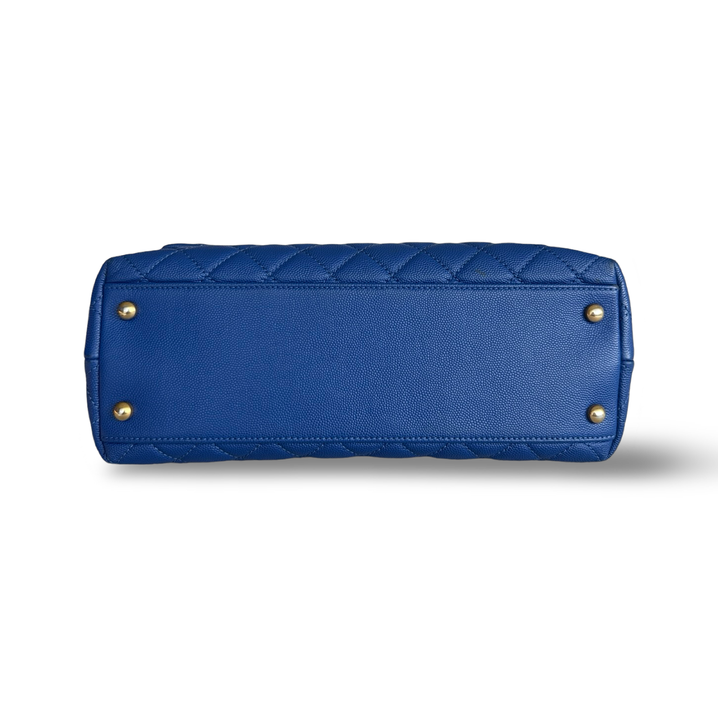 Chanel Classic Caviar Medium Coco Handle - GHW / Royal Blue
