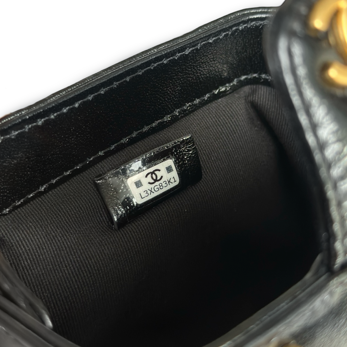 Chanel Mini 經典亮面小羊皮醫生包 - 黑色 / 金釦