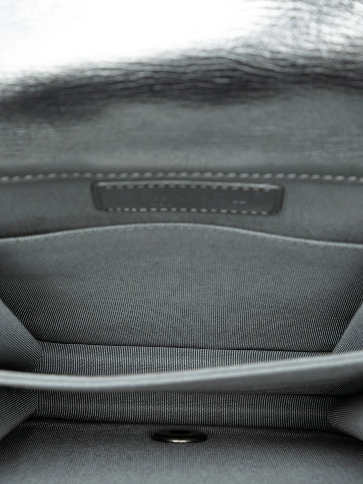 Chanel Quilted Patent South North Boy - GHW / Sliver