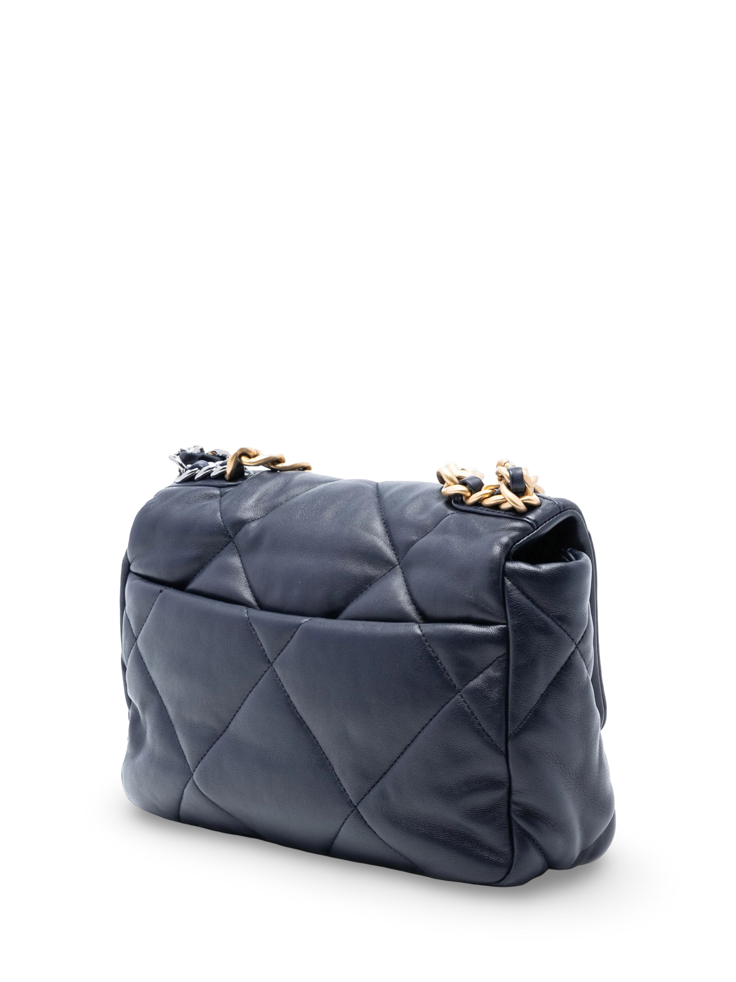 Chanel Quilted Calfskin Medium 19 Bag - GHW / Navy
