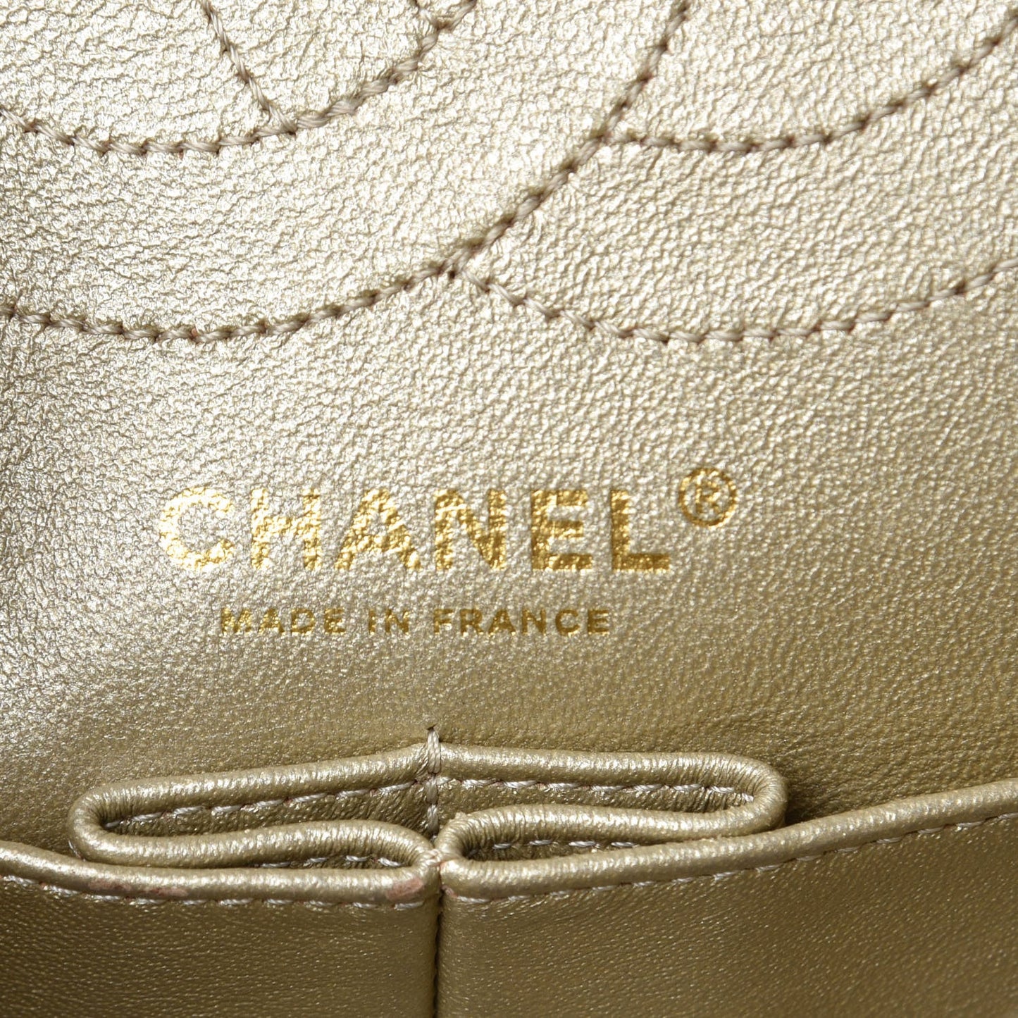 Chanel Quilted Aged Calfskin Metallic 2.55 Flap Bag - Dark SHW /Gold