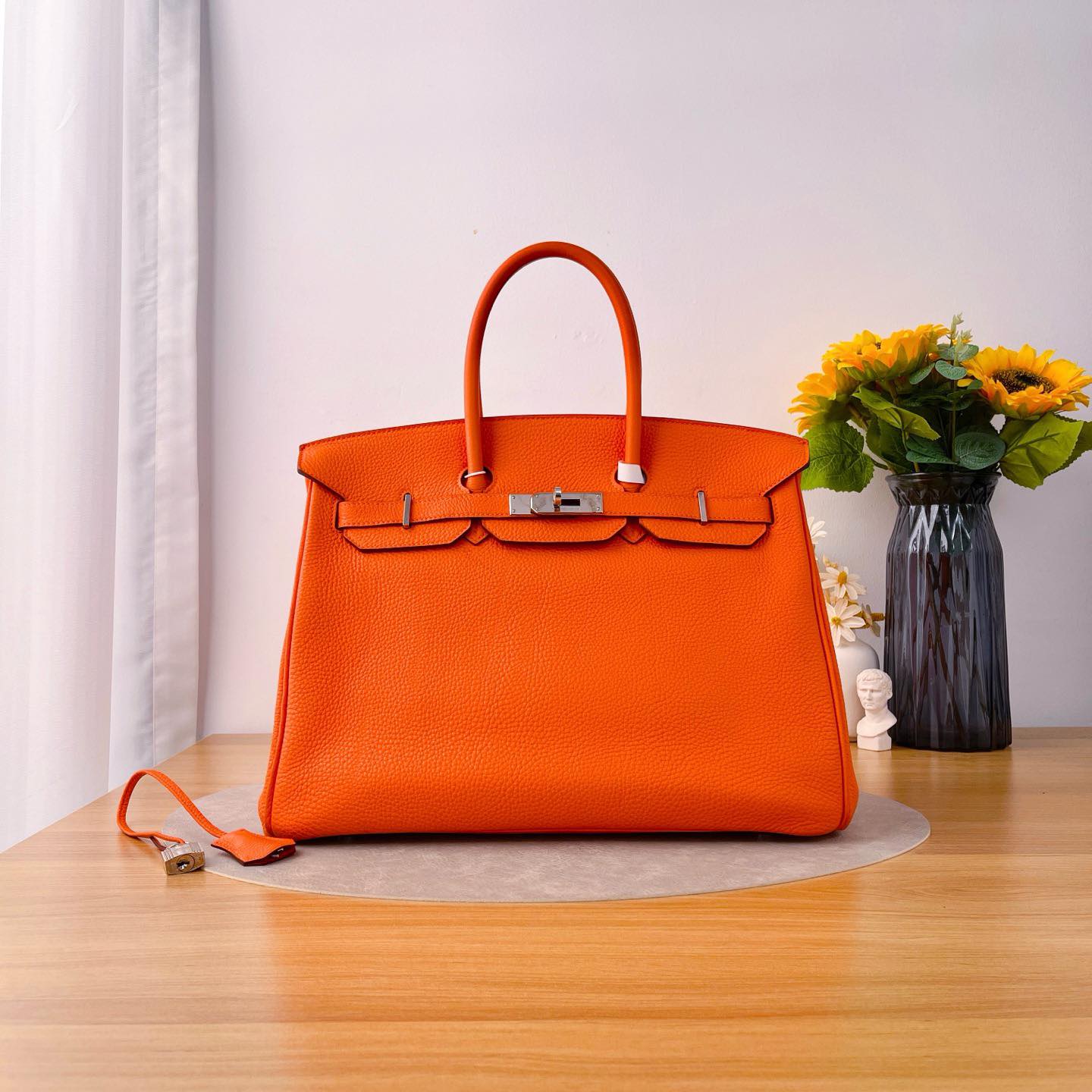 Hermes Togo Birkin 35 - SHW / Orange