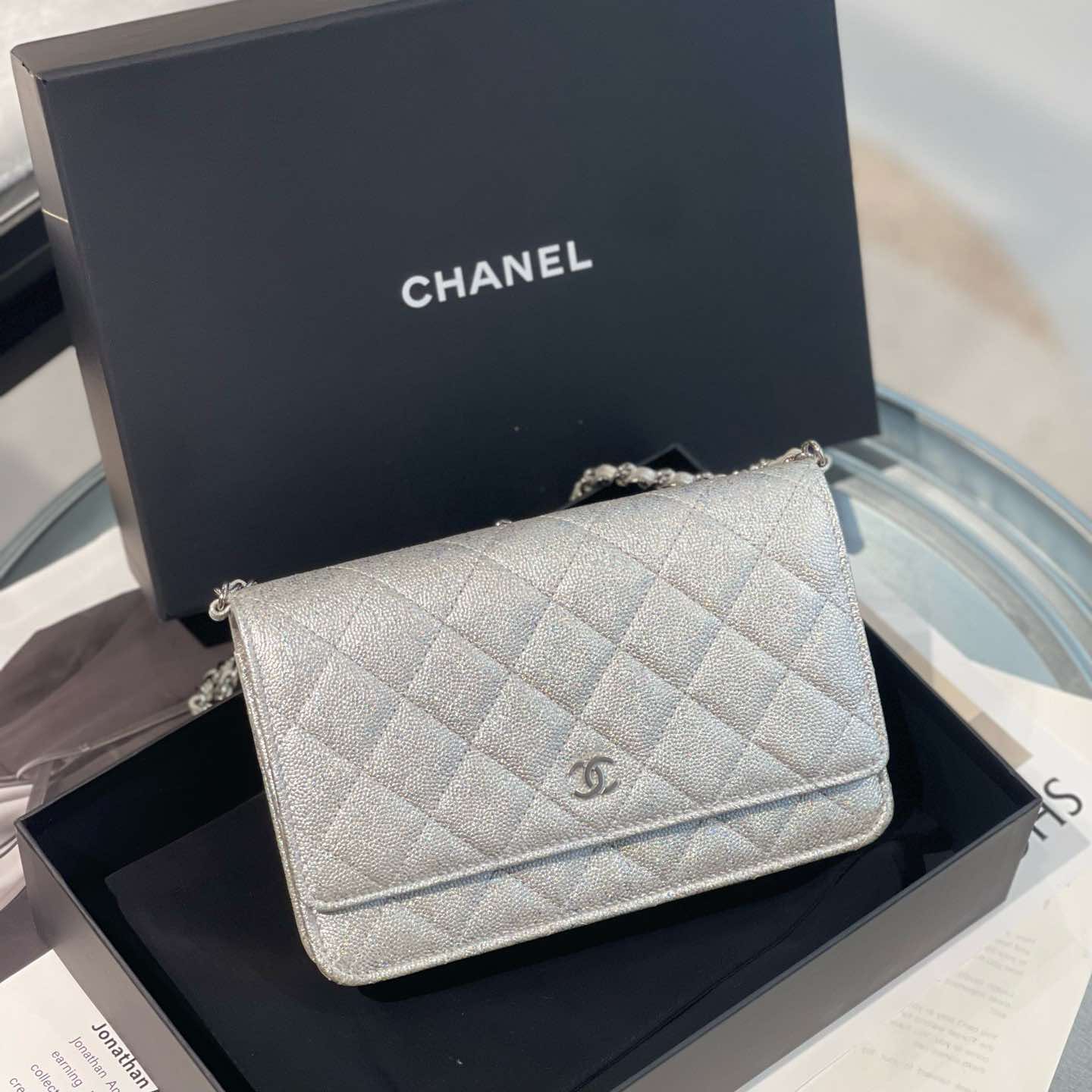 Chanel Quilted Caviar WOC Bag - SHW / Sliver