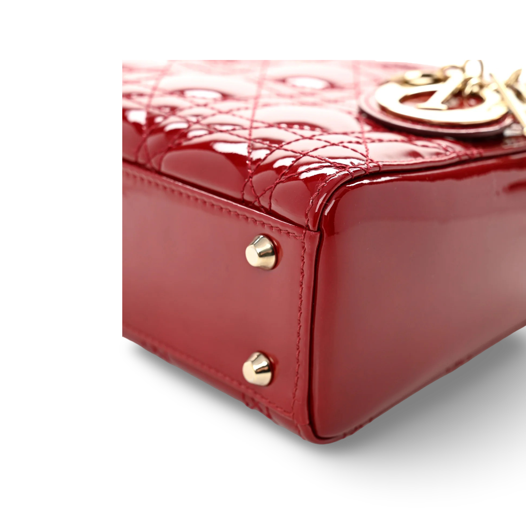 Dior Patent Mini Dior Bag - GHW / Red