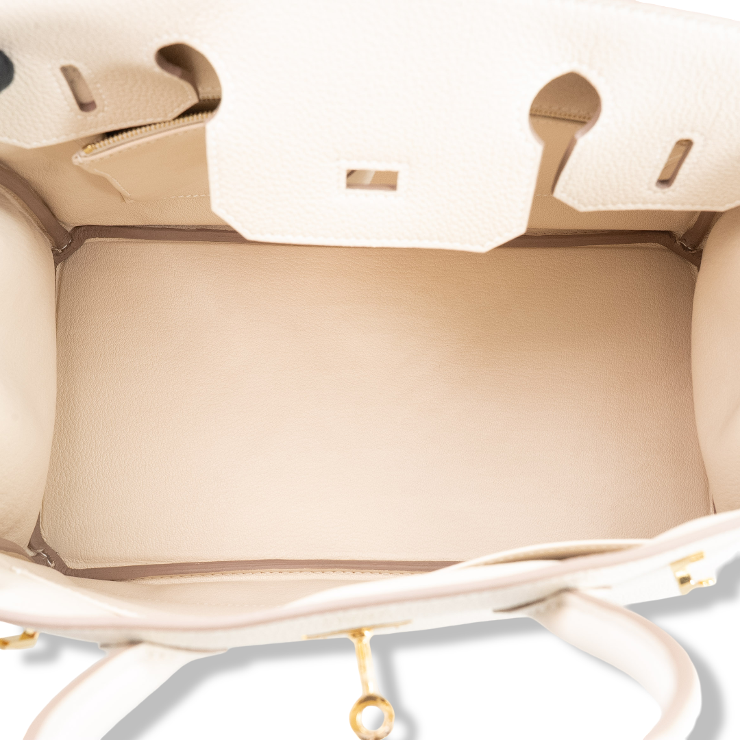 Hermes Togo Birkin 30 Bag - GHW / Craie