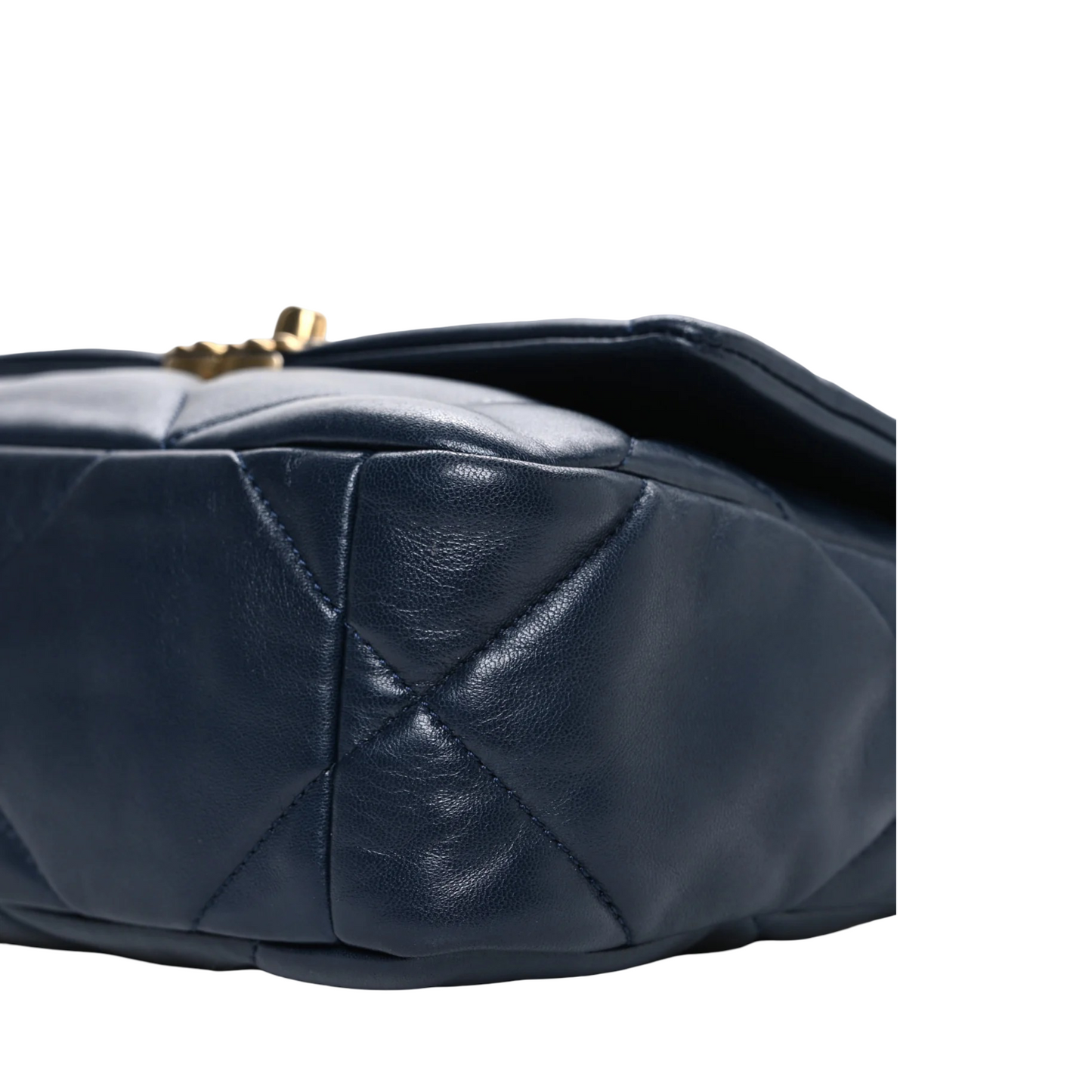 Chanel Quilted Calfskin Medium 19 Bag - GHW / Navy