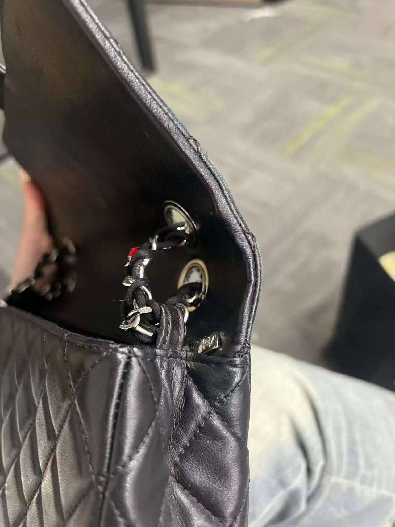 Chanel Quilted Lambskin Ladybug Mini Rectangular Single Flap Bag - SHW / Black