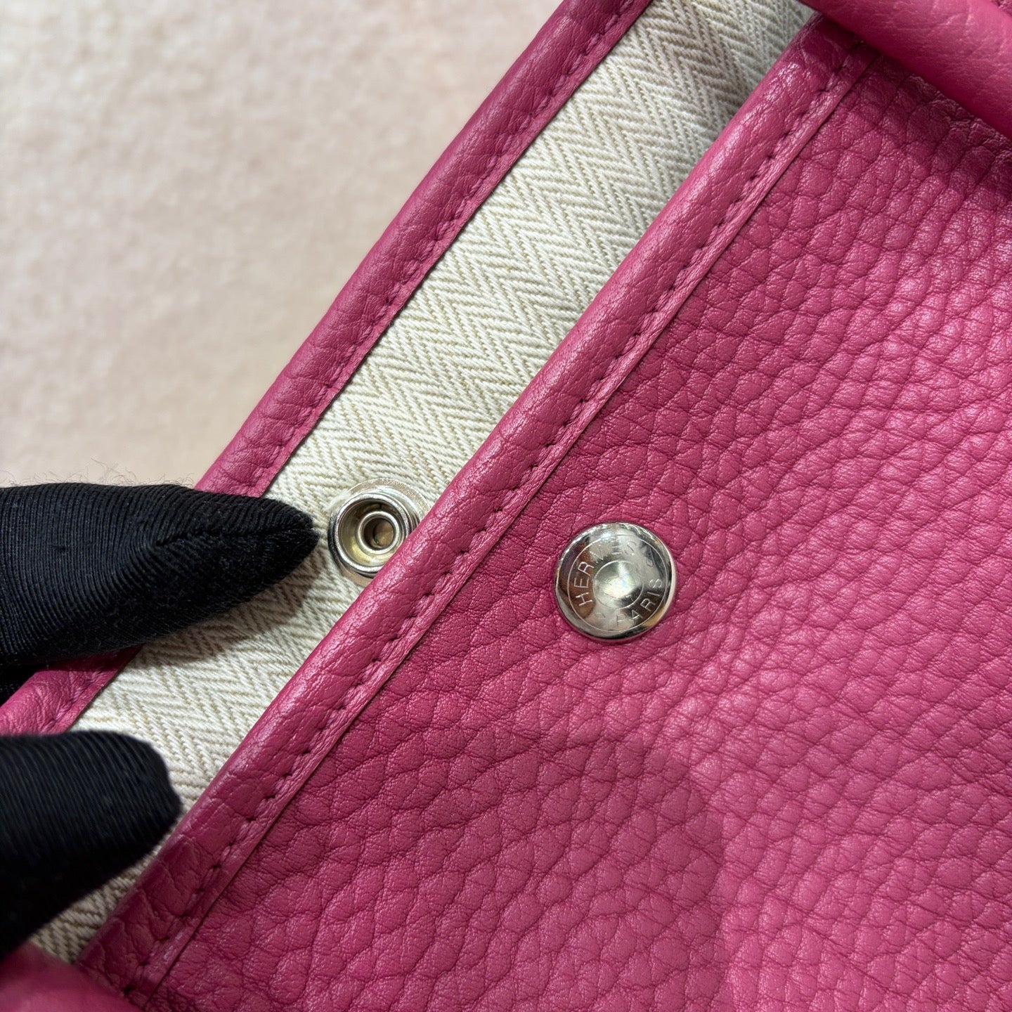 Hermes Togo Garden Tote - SHW / Rose Pink