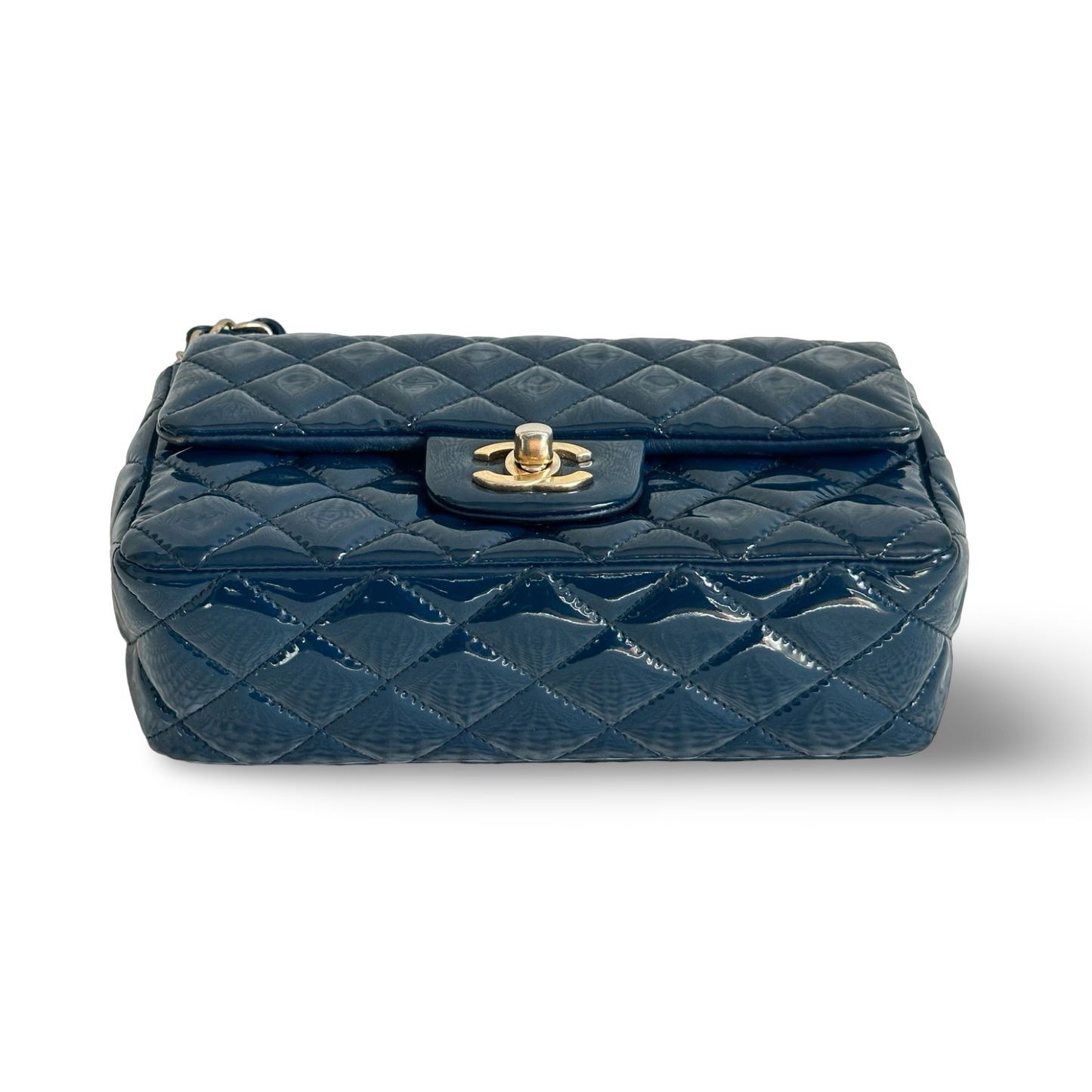Chanel Patent Mini Rectangle Single Flap