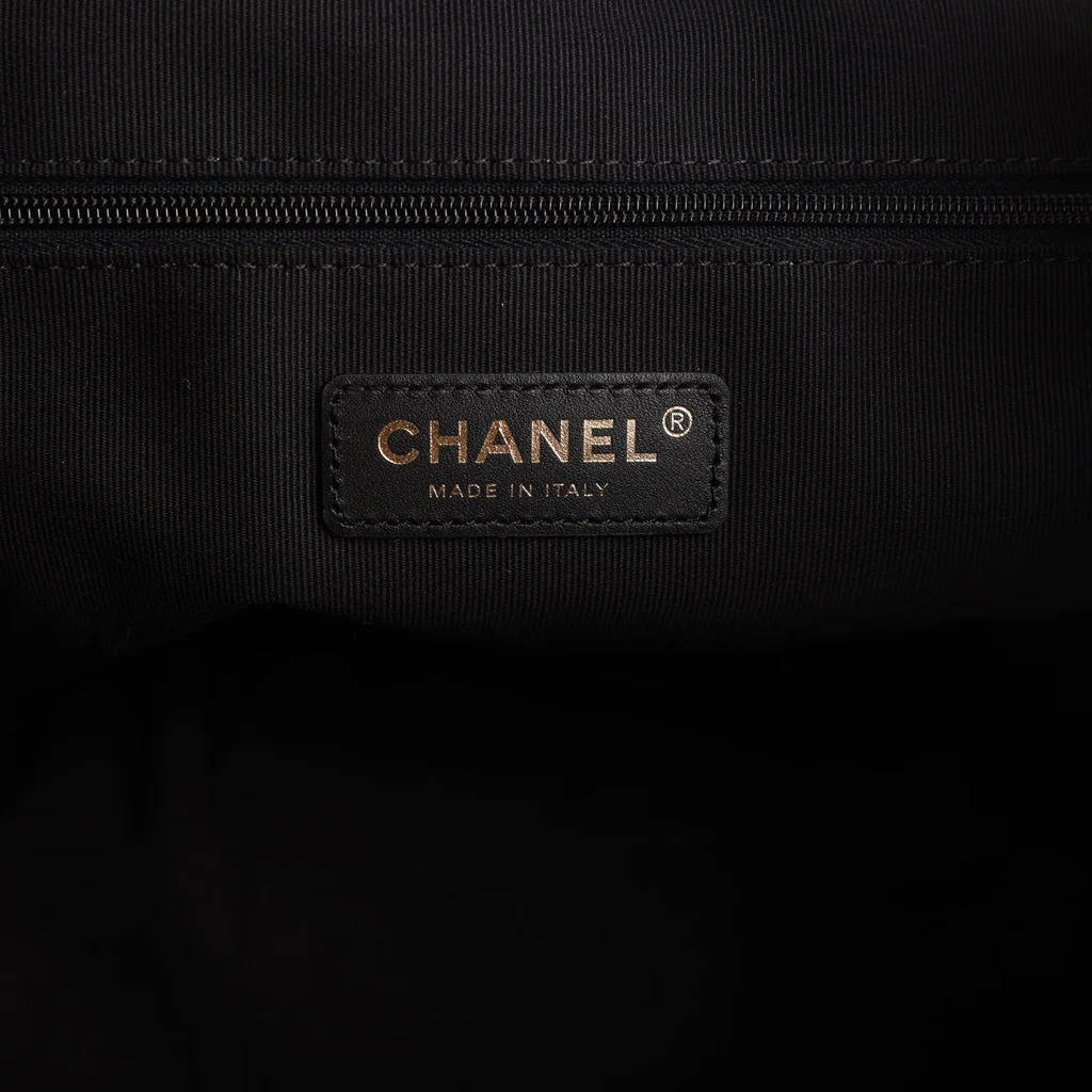 Chanel Suede Calfskin and Shiny Lambskin Small Tote bag - GHW / Brown Black