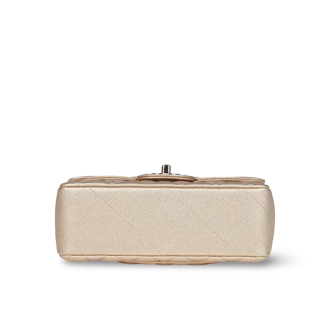 Chanel Quilted Caviar Mini Rectangular Single Flap Bag - GHW / Gold