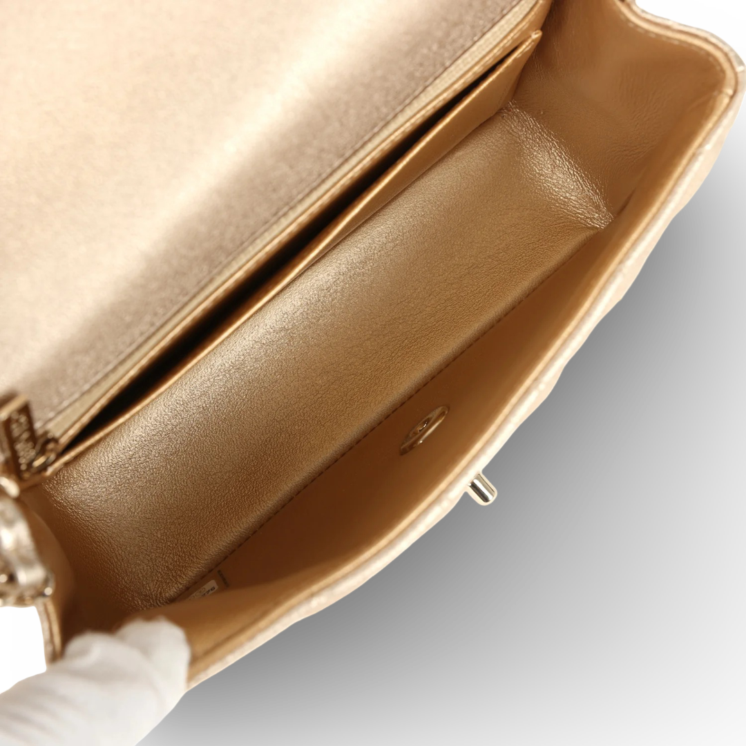 Chanel Quilted Caviar Mini Rectangular Single Flap Bag - GHW / Gold