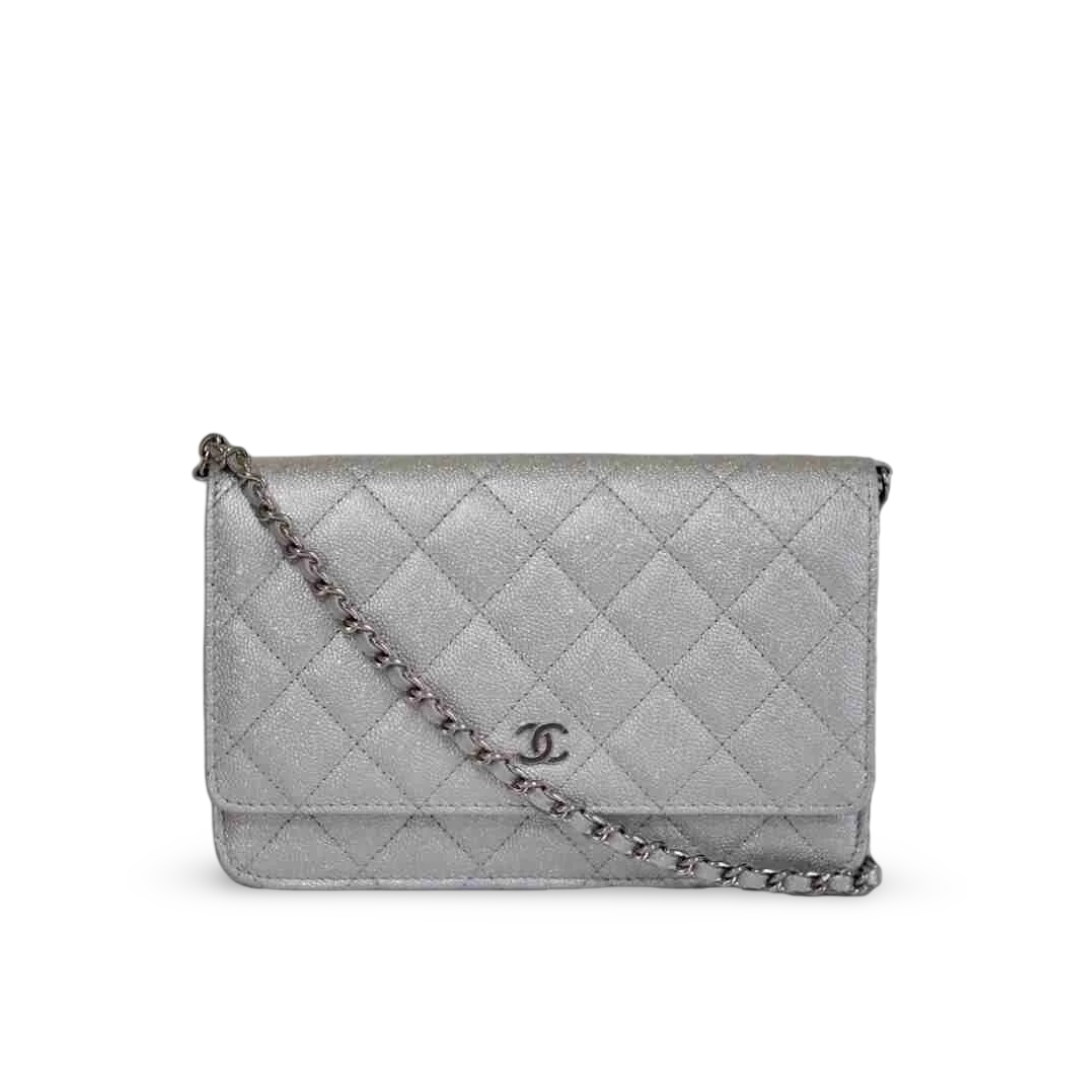 Chanel Quilted Caviar WOC Bag - SHW / Sliver