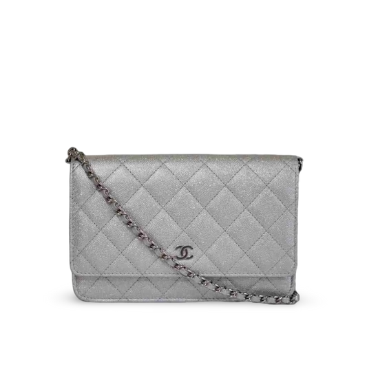Chanel Quilted Caviar WOC Bag - SHW / Sliver