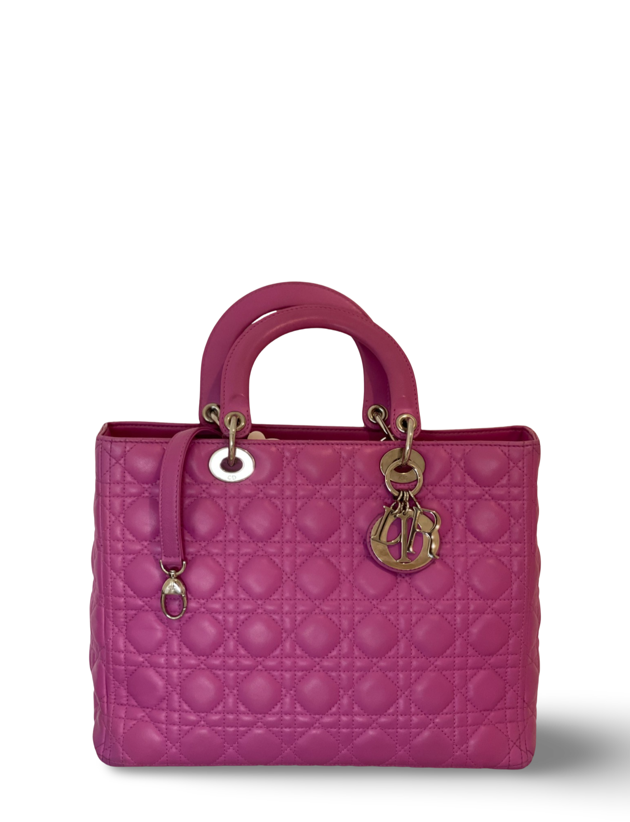 Dior Cannage Lambskin Large Lady Rose Pink Bag