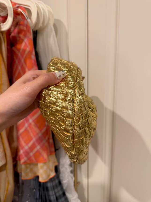 Bottega Veneta Metallic Nappa Intrecciato Mini Jodie - Gold